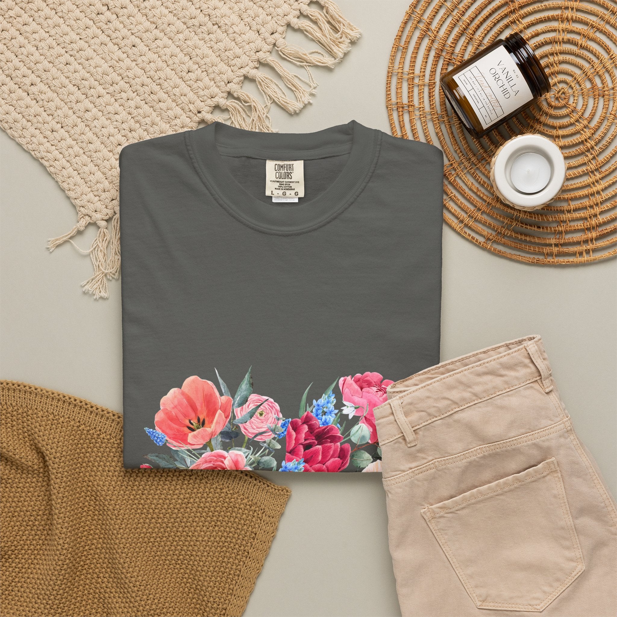 Floral Heart T-Shirt – Watercolor Rose Heart Graphic Tee (Valentine’s Day, Mother's Day)