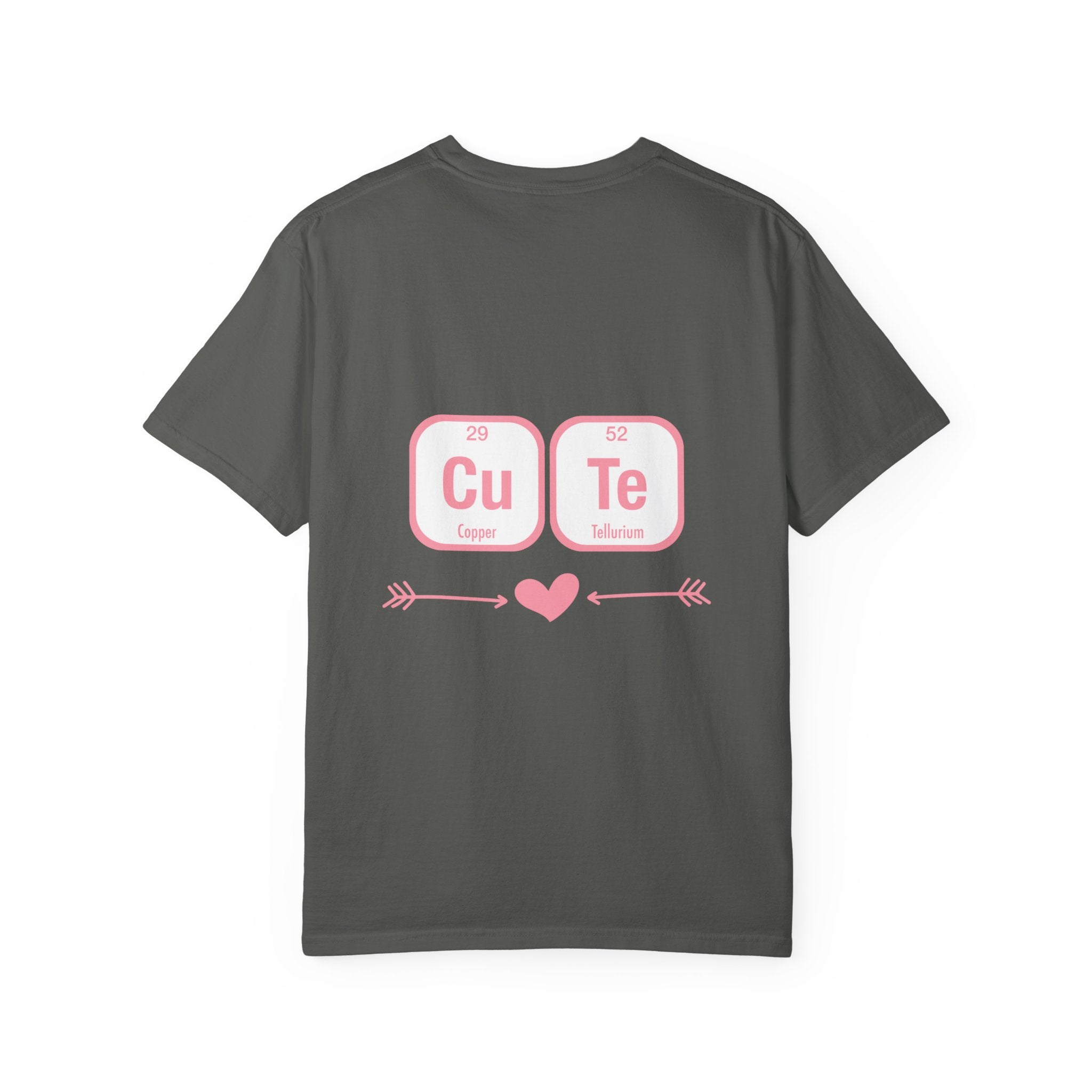 Cute Chemistry Tee — "Cu Te" Element Heart Graphic T-Shirt