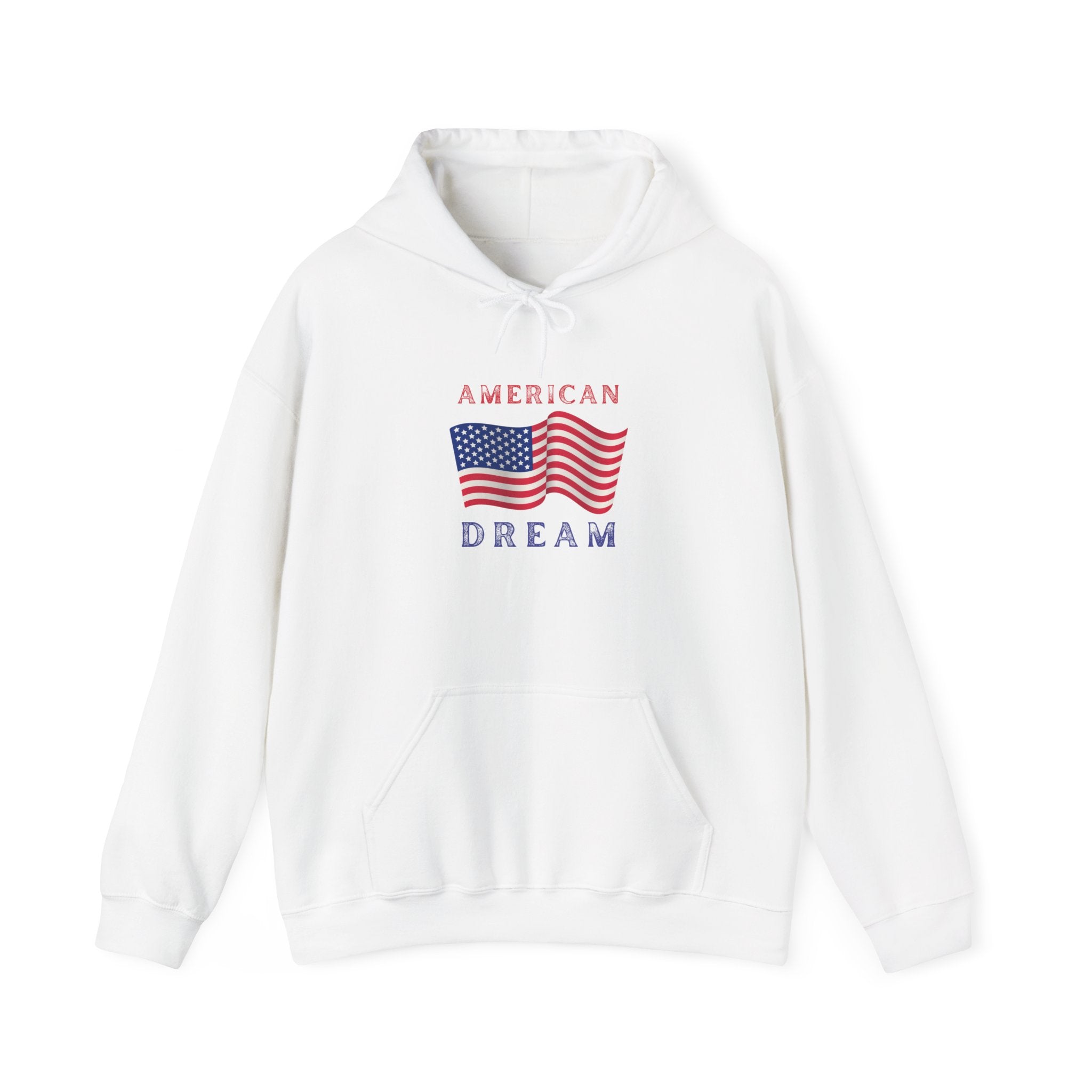 American Dream Hoodie - Vintage USA Flag Pullover