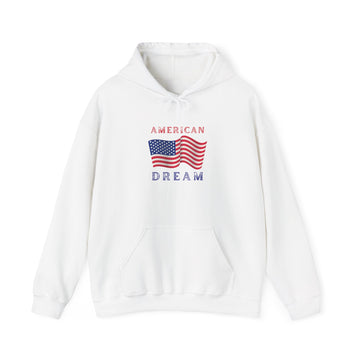 American Dream Hoodie - Vintage USA Flag Pullover