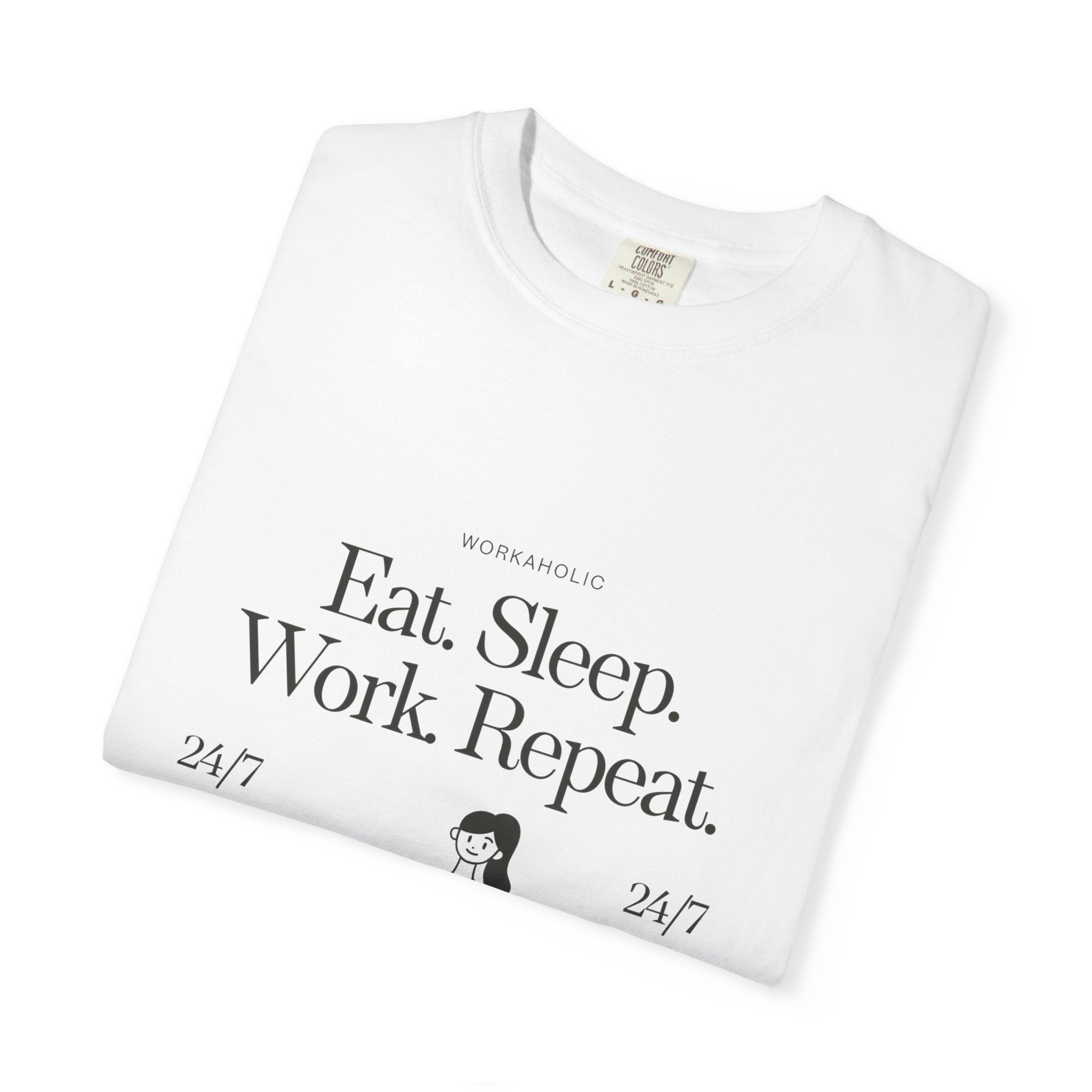 Eat. Sleep. Work. Repeat. Tee — Minimalist Remote Work Graphic T-Shirt