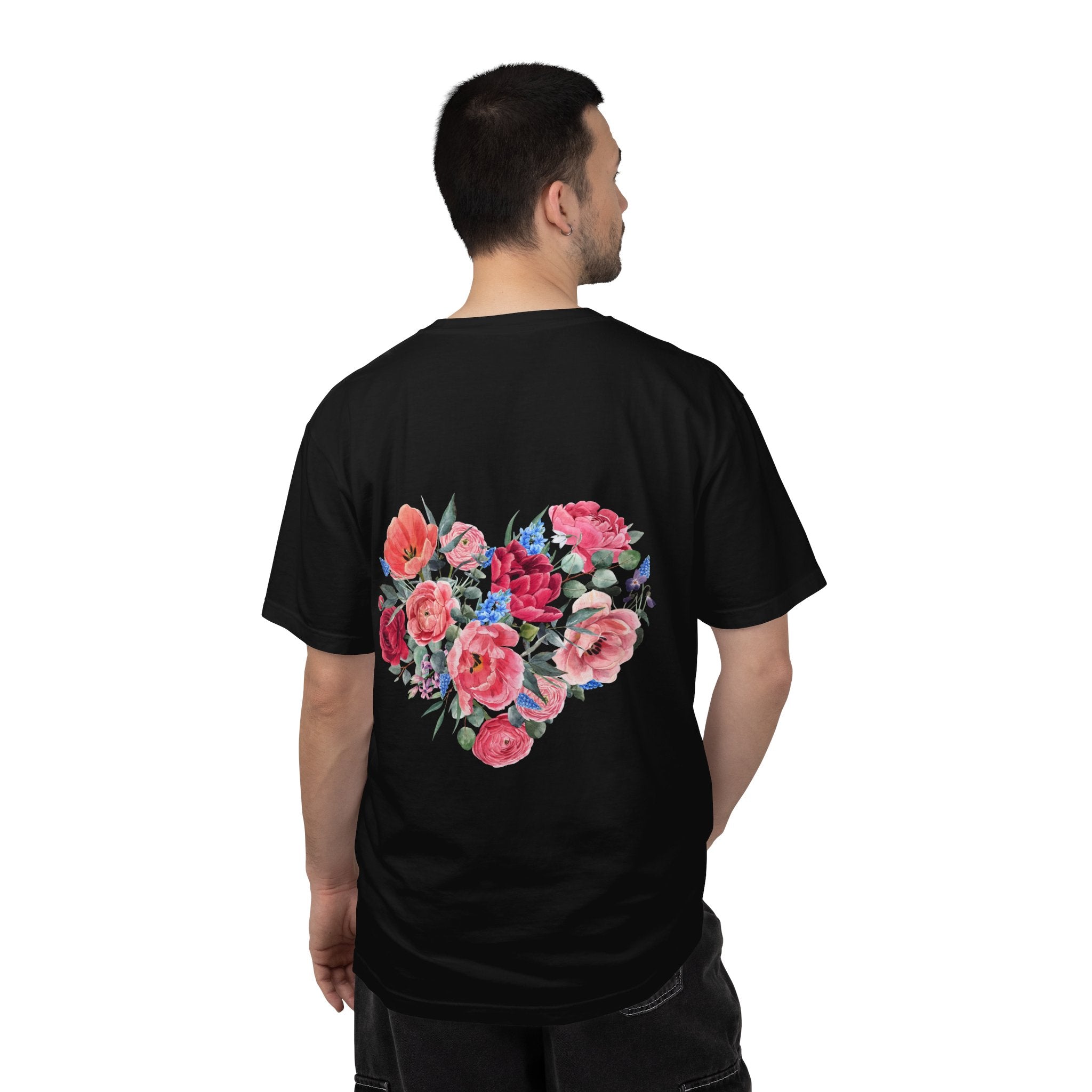 Floral Heart T-Shirt – Watercolor Rose Heart Graphic Tee (Valentine’s Day, Mother's Day)