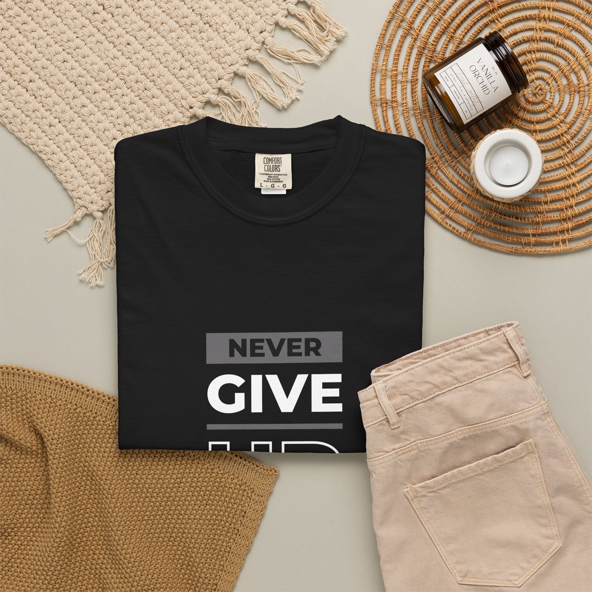 Never Give Up On Your Dreams T-Shirt — Motivational Graphic Tee