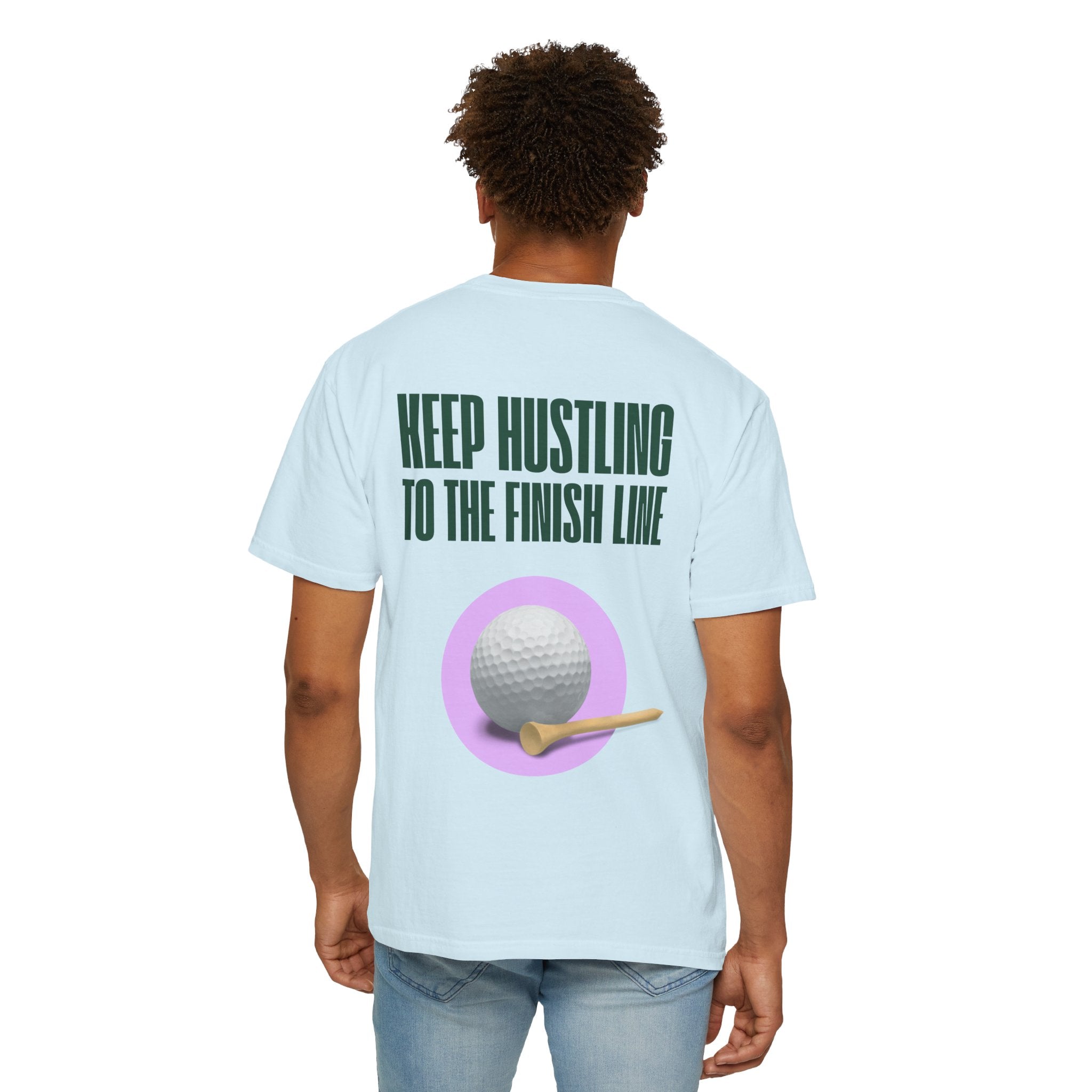 Keep Hustling to the Finish Line Golf T‑Shirt