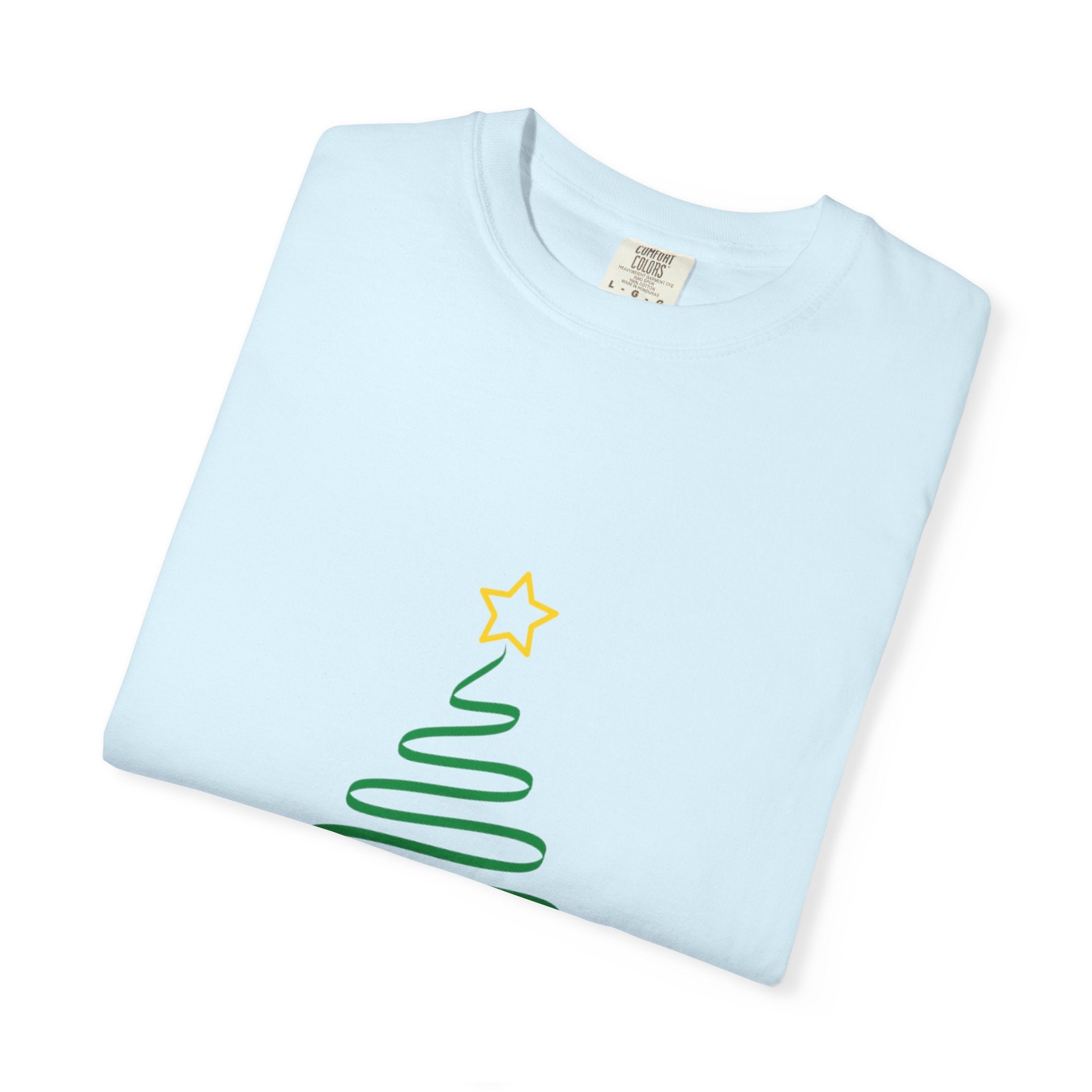 Holiday Spiral Christmas Tree T-Shirt — "Happy Holidays" Minimalist Graphic