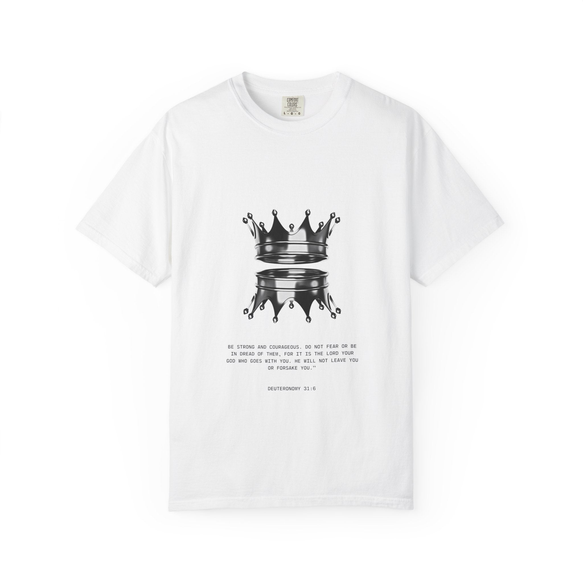 Crown Reflection T‑Shirt — Minimal Black Crown Graphic Tee