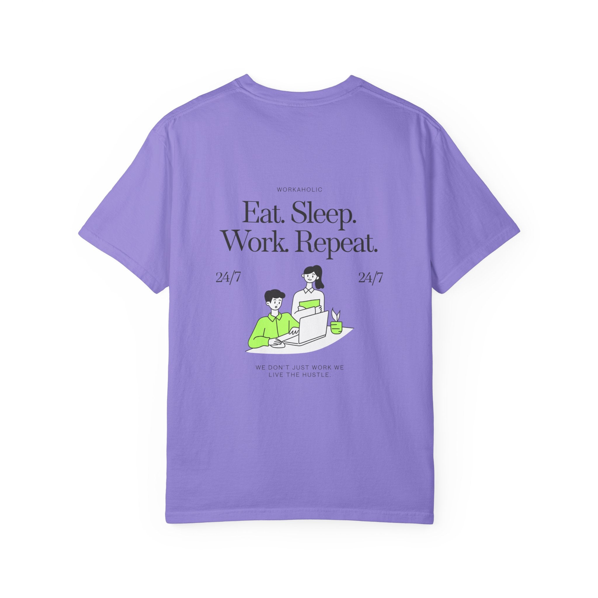 Eat. Sleep. Work. Repeat. Tee — Minimalist Remote Work Graphic T-Shirt