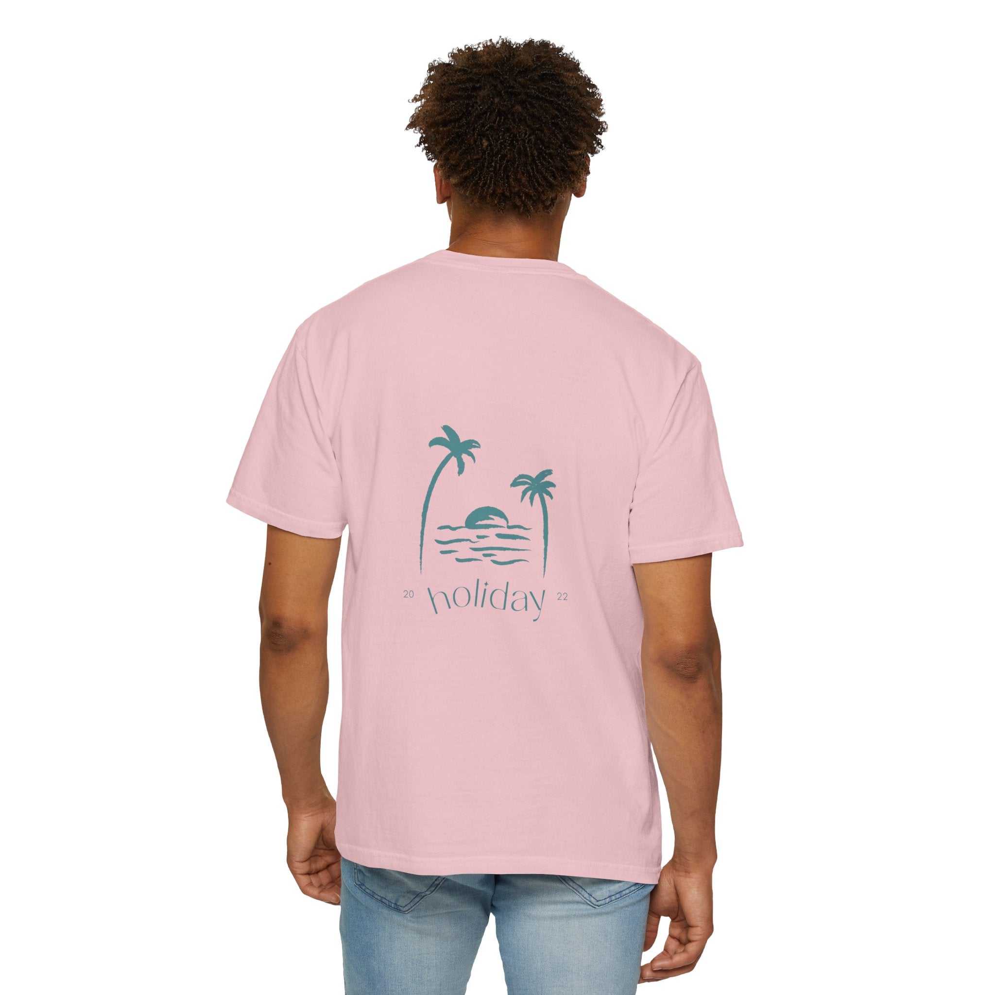 Holiday Palm Beach T-Shirt — Vintage Sunset Tropical Graphic