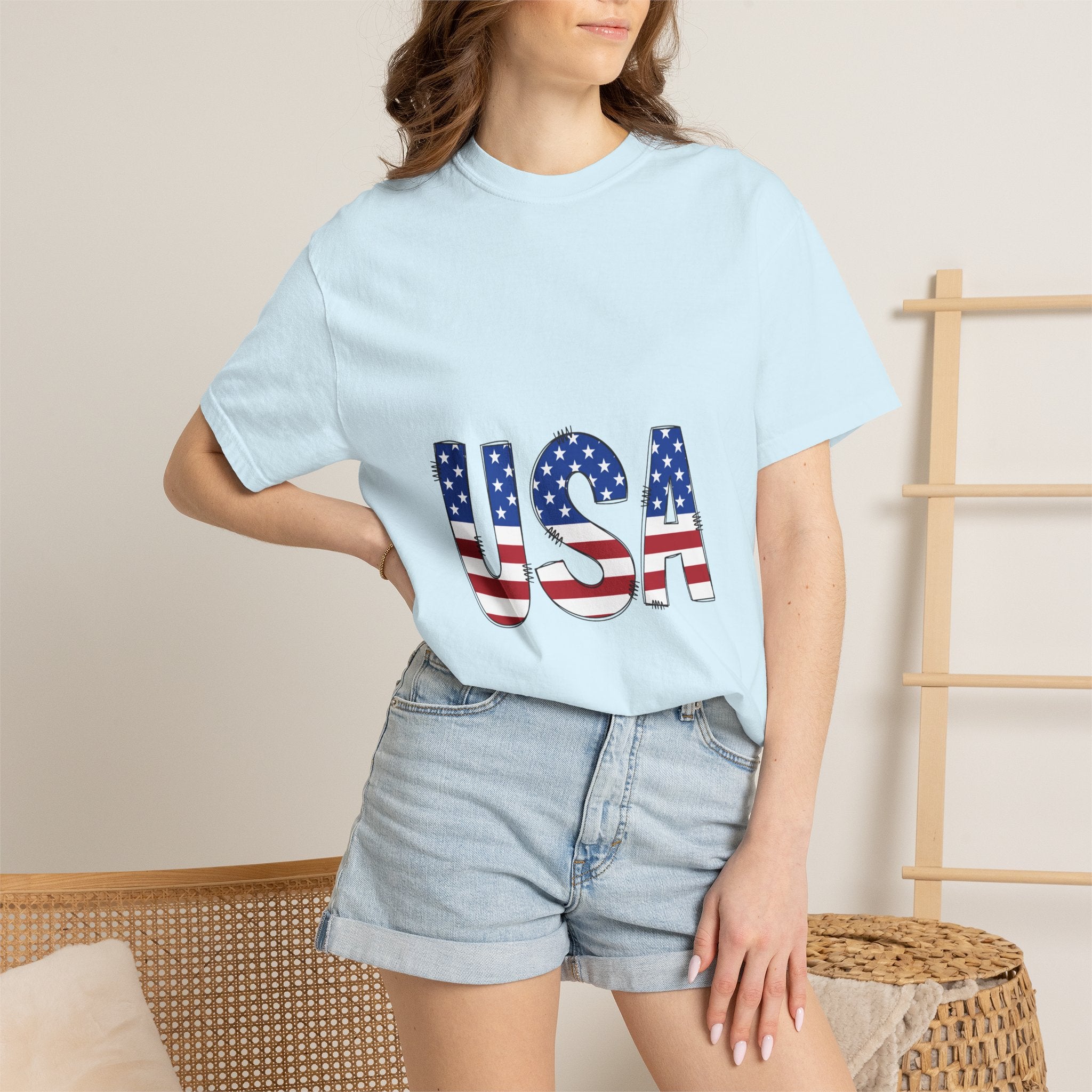 USA Flag Graphic T-Shirt — Patriotic Fourth of July Tee