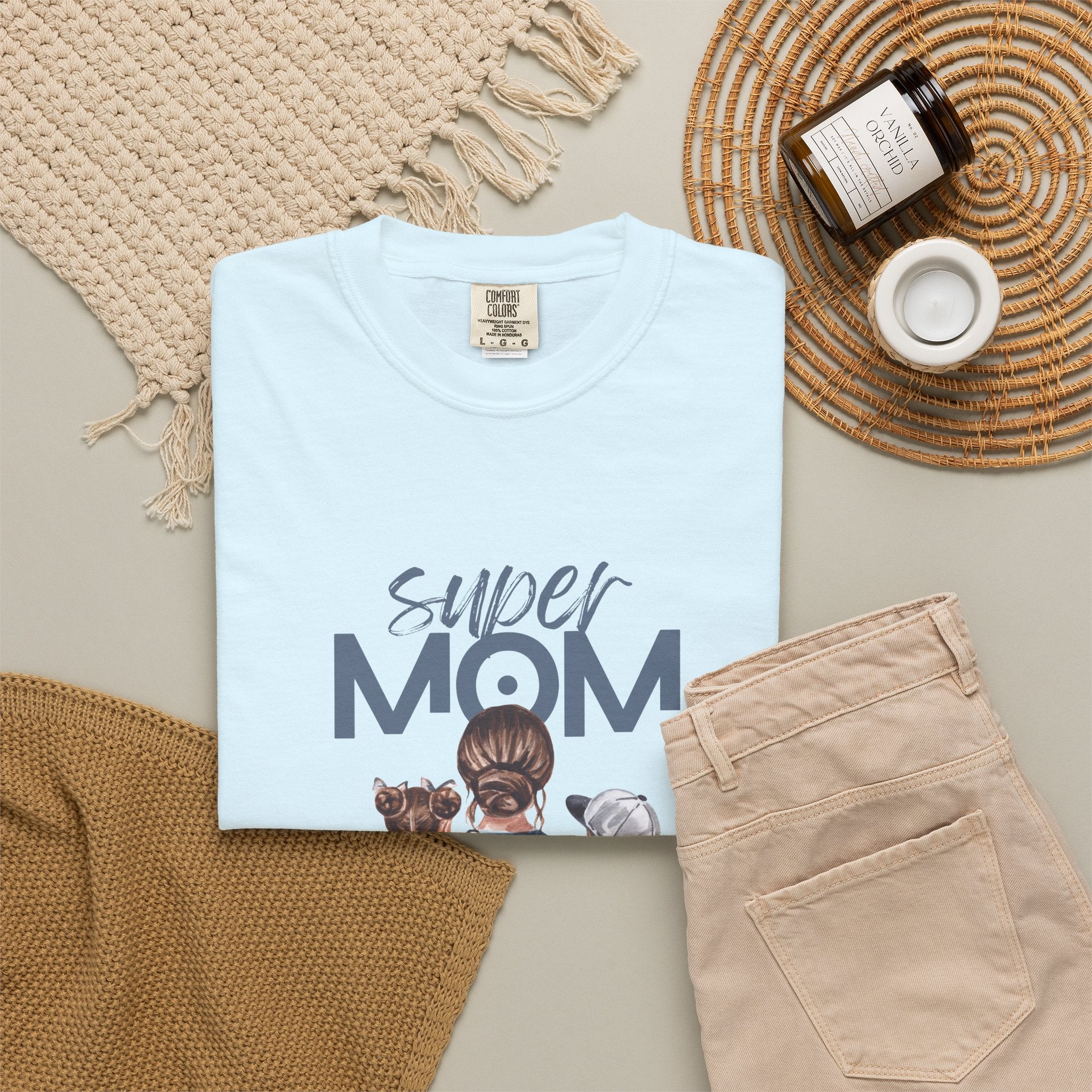 Super Mom T-Shirt — Mom with Kids Graphic Tee | Mother's Day Gift