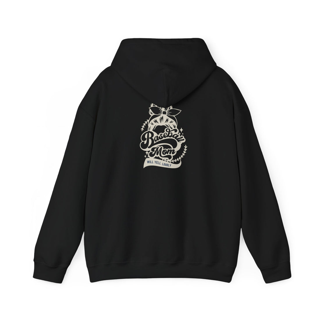 Baseball Mom Hoodie — Vintage Script Baseball Mom Will Run On Caffeine & Love