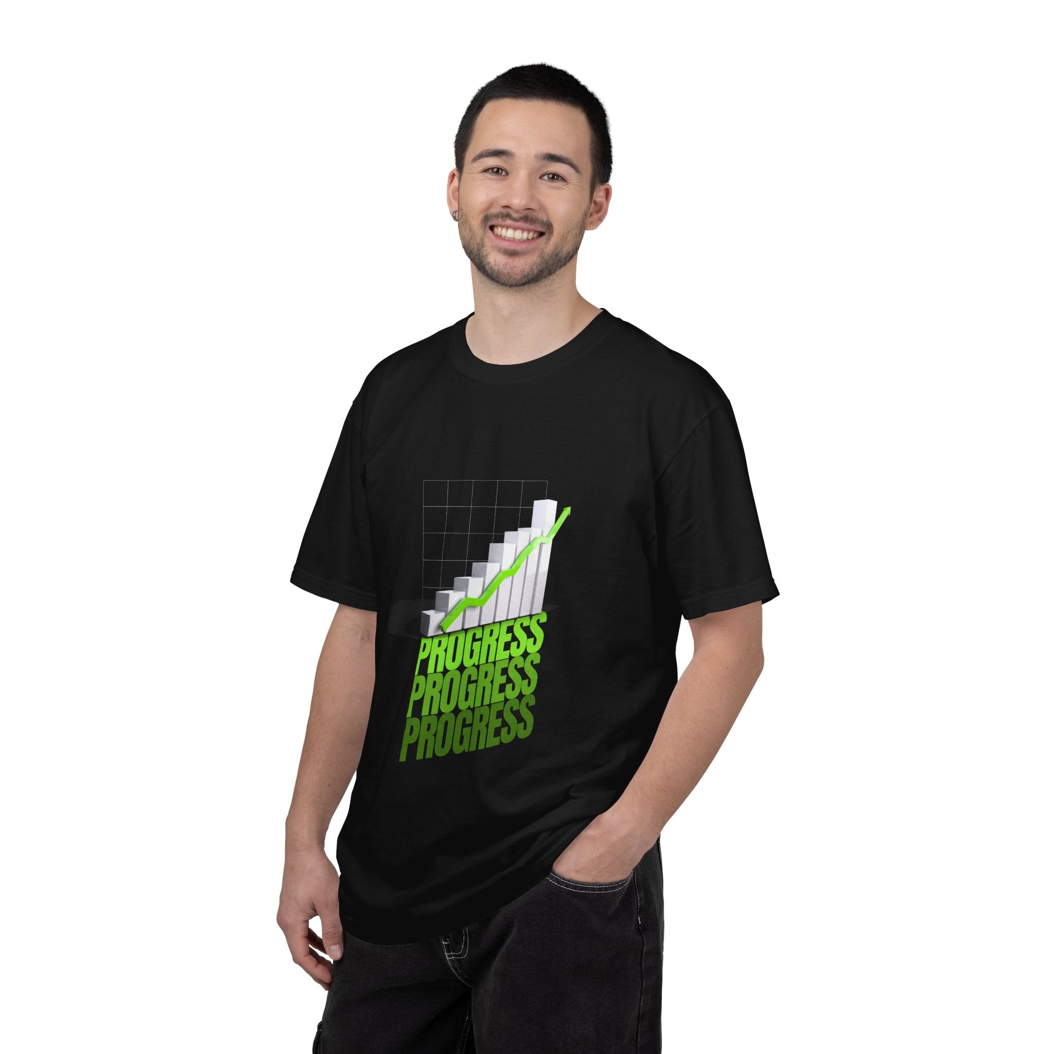 Progress Bar T-Shirt — Motivational 'PROGRESS' Graphic Tee