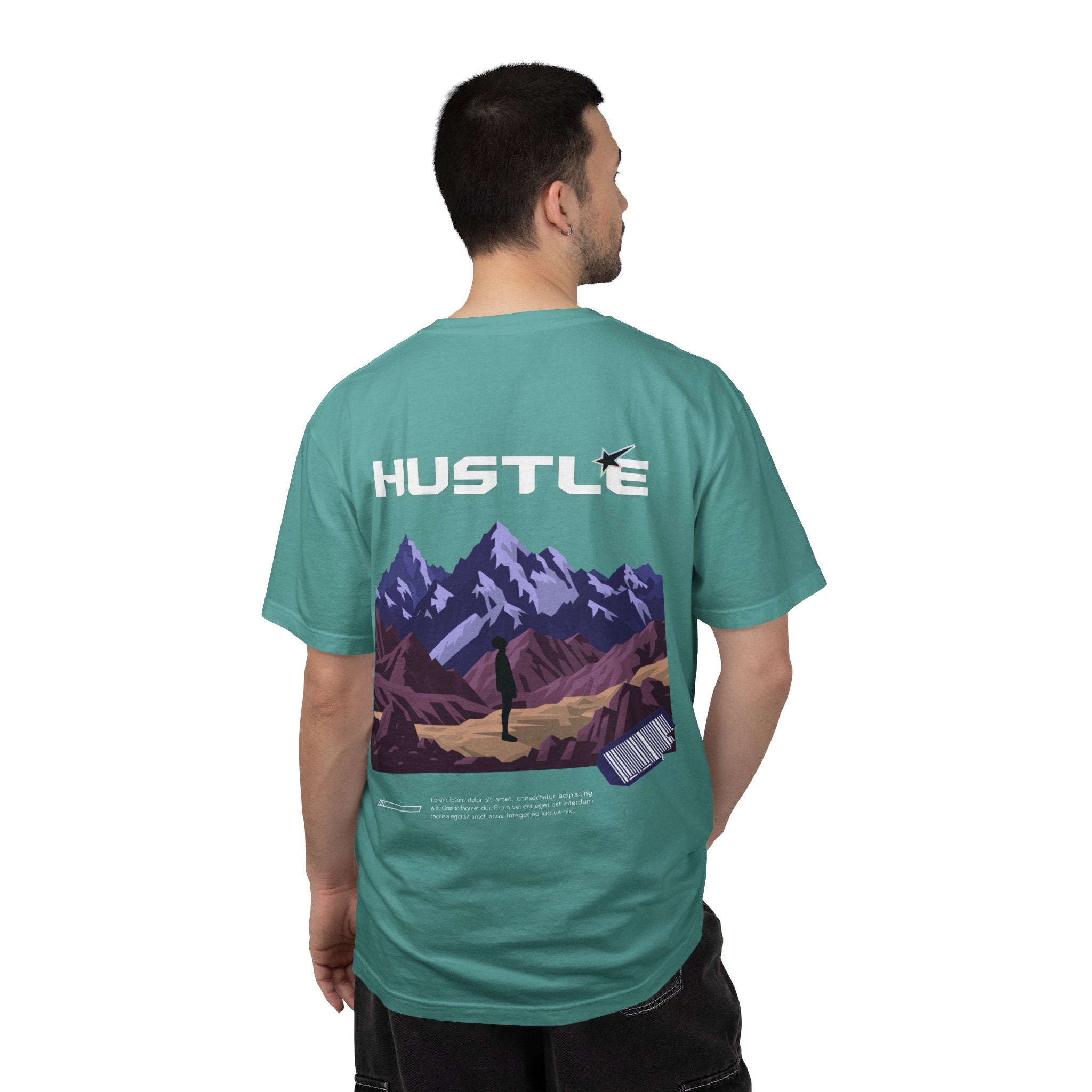 Hustle Mountain T-Shirt — Adventure Motivational Graphic Tee