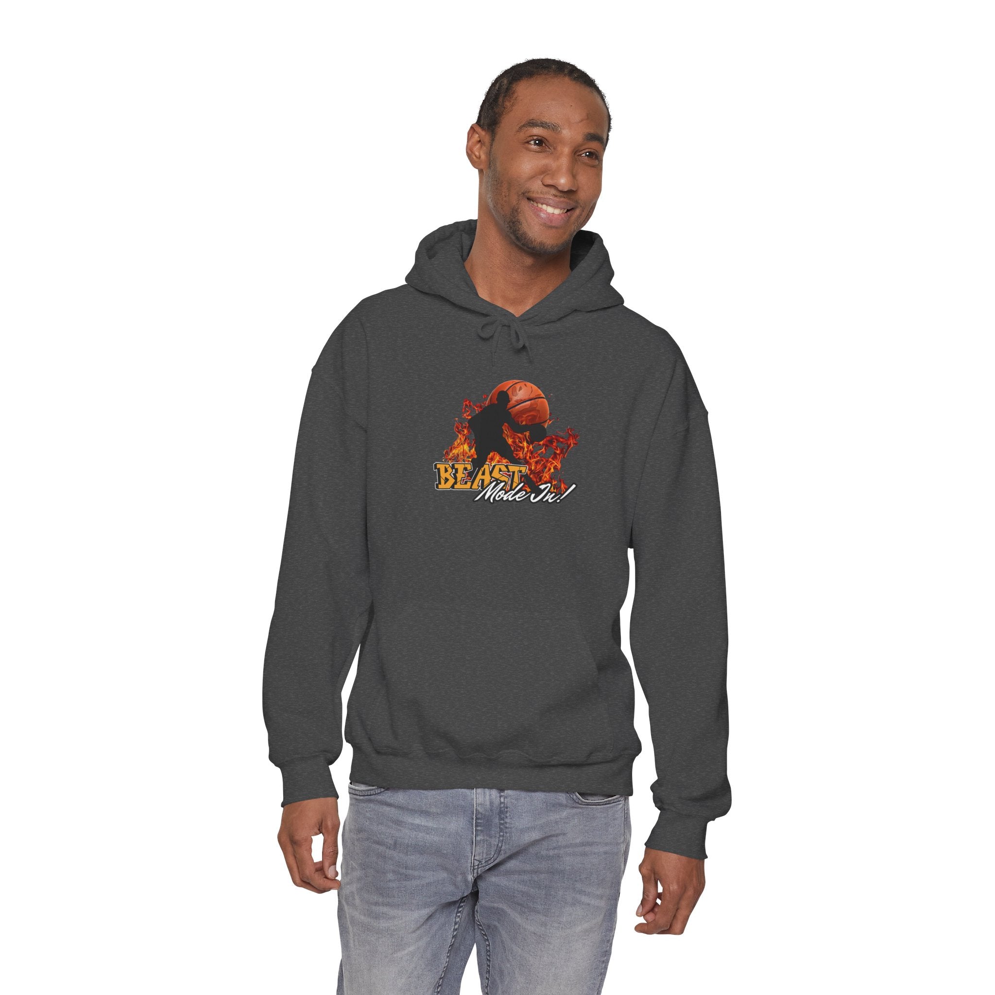 Basketball Beast Mode Hoodie — "Beast Mode On" Graphic Pullover