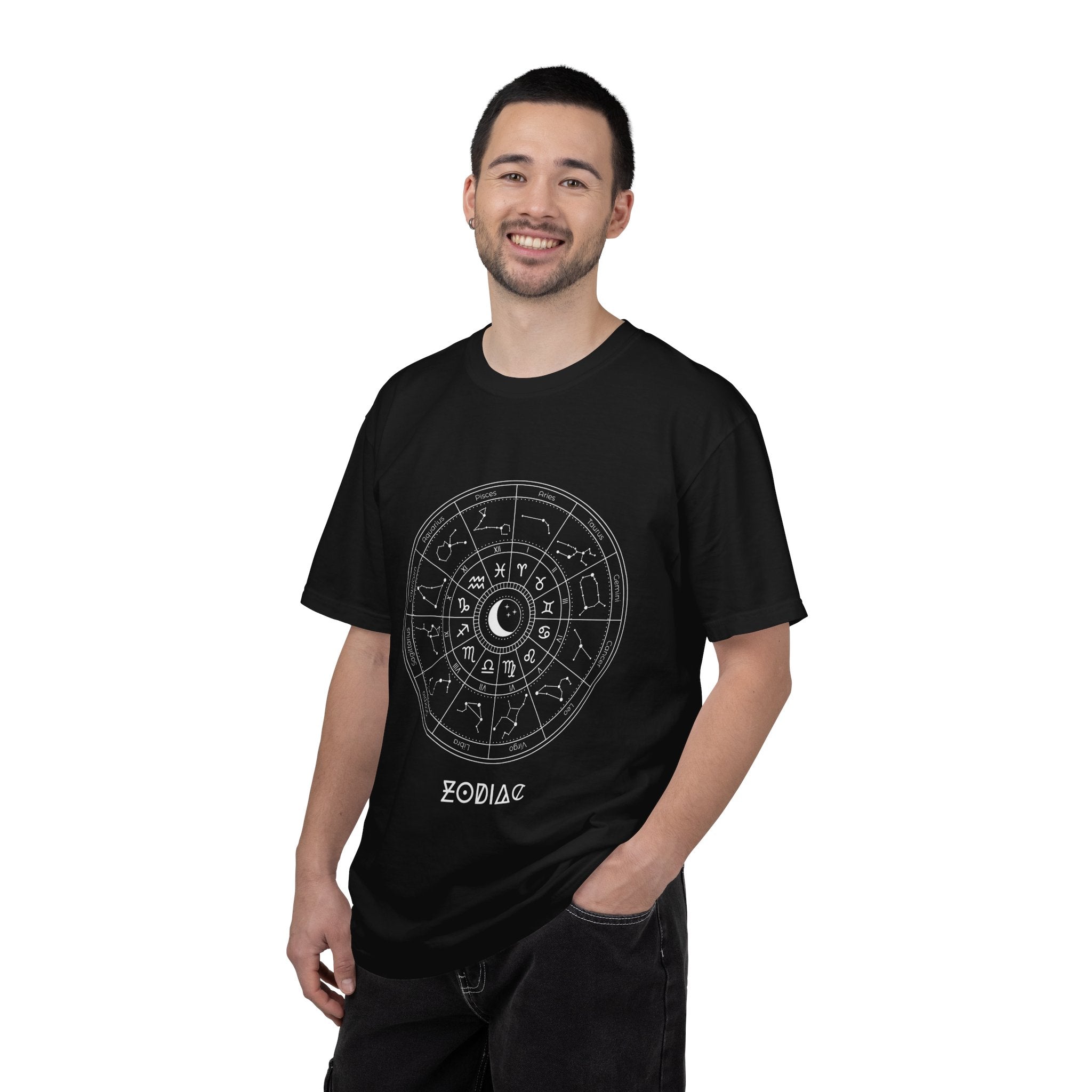 Zodiac Wheel T-Shirt — Astrological Moon & Signs Graphic Tee