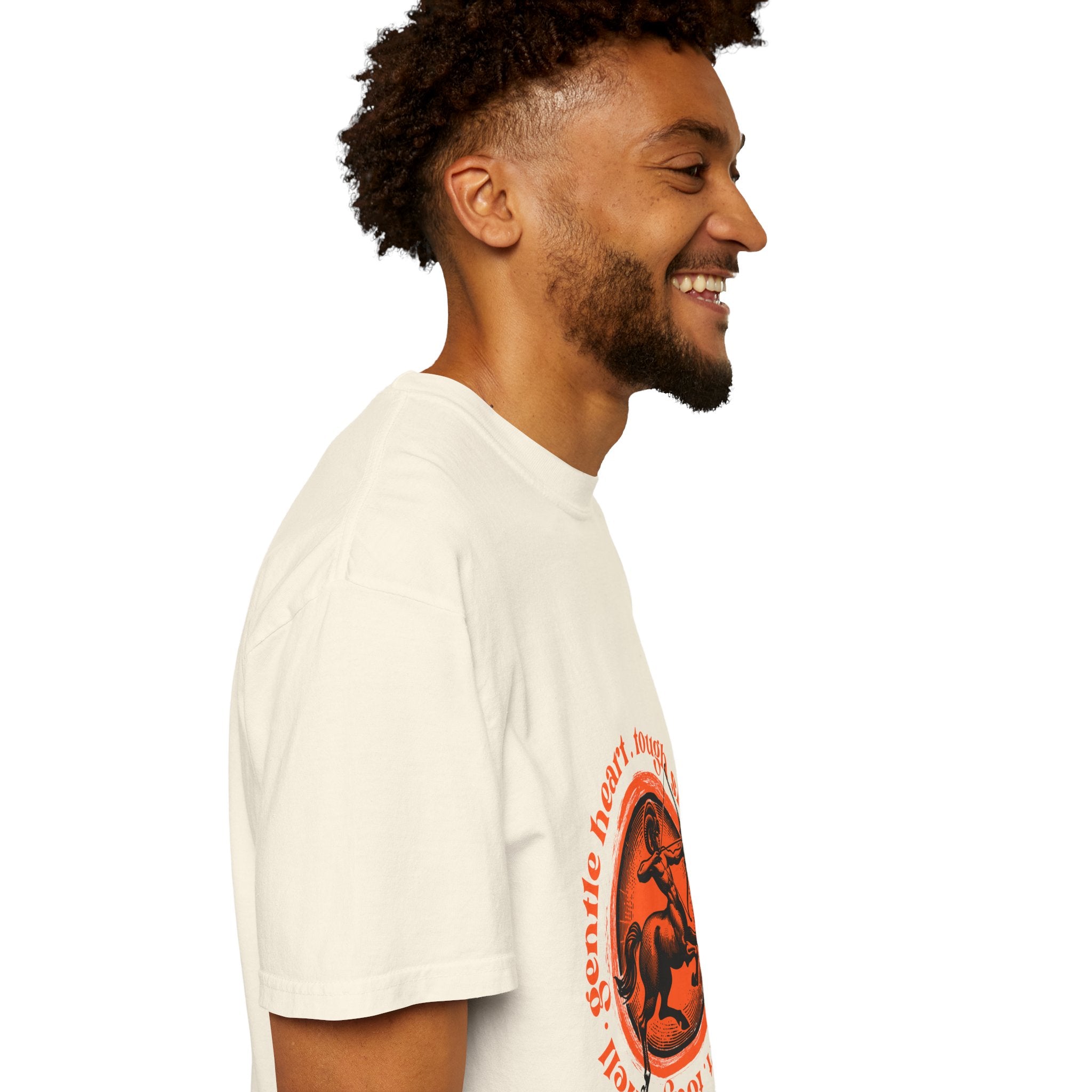 Aries Ram Graphic T-Shirt — "Gentle Heart, Tough Soul" Zodiac Tee