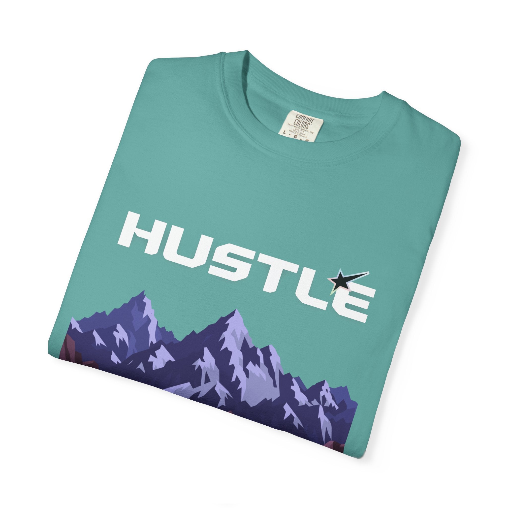 Hustle Mountain T-Shirt — Adventure Motivational Graphic Tee