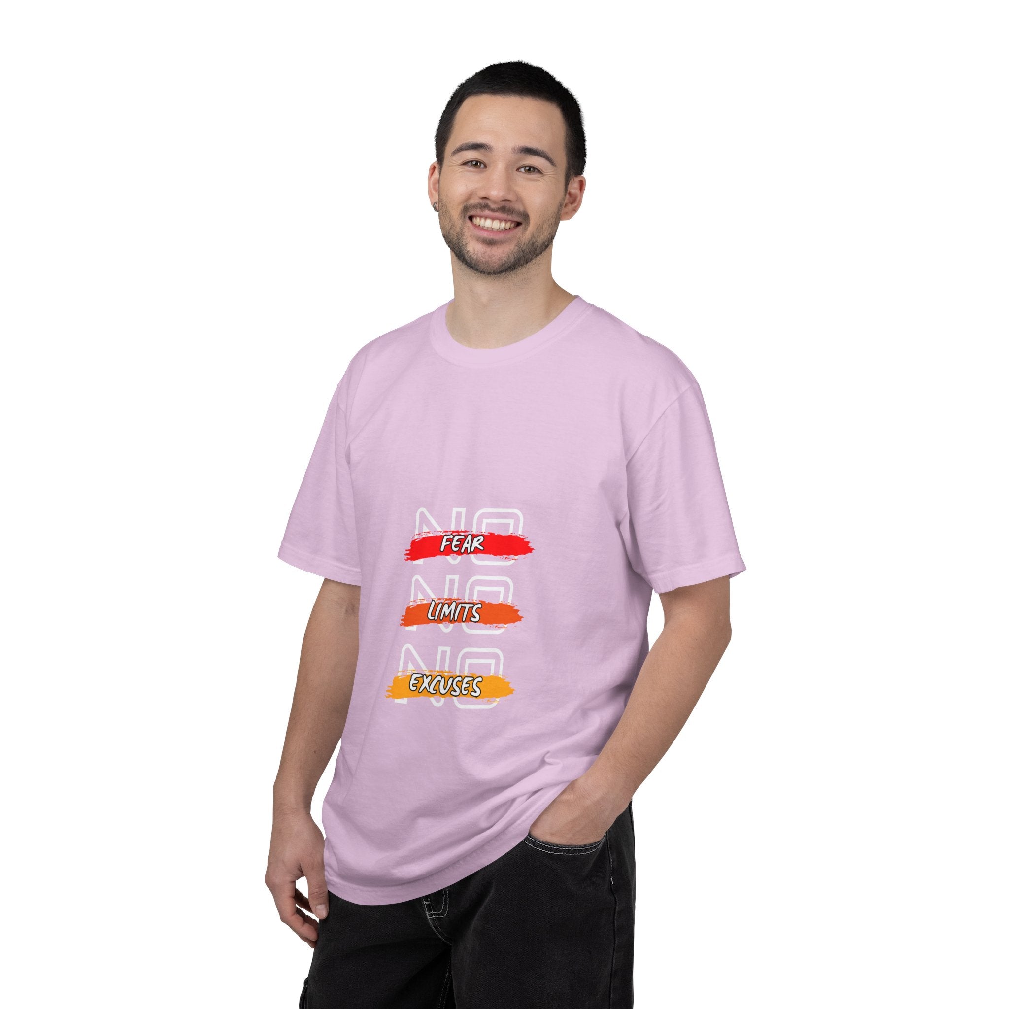 T-Shirt — "No Fear, No Limits, No Excuses" Motivational Graphic Tee