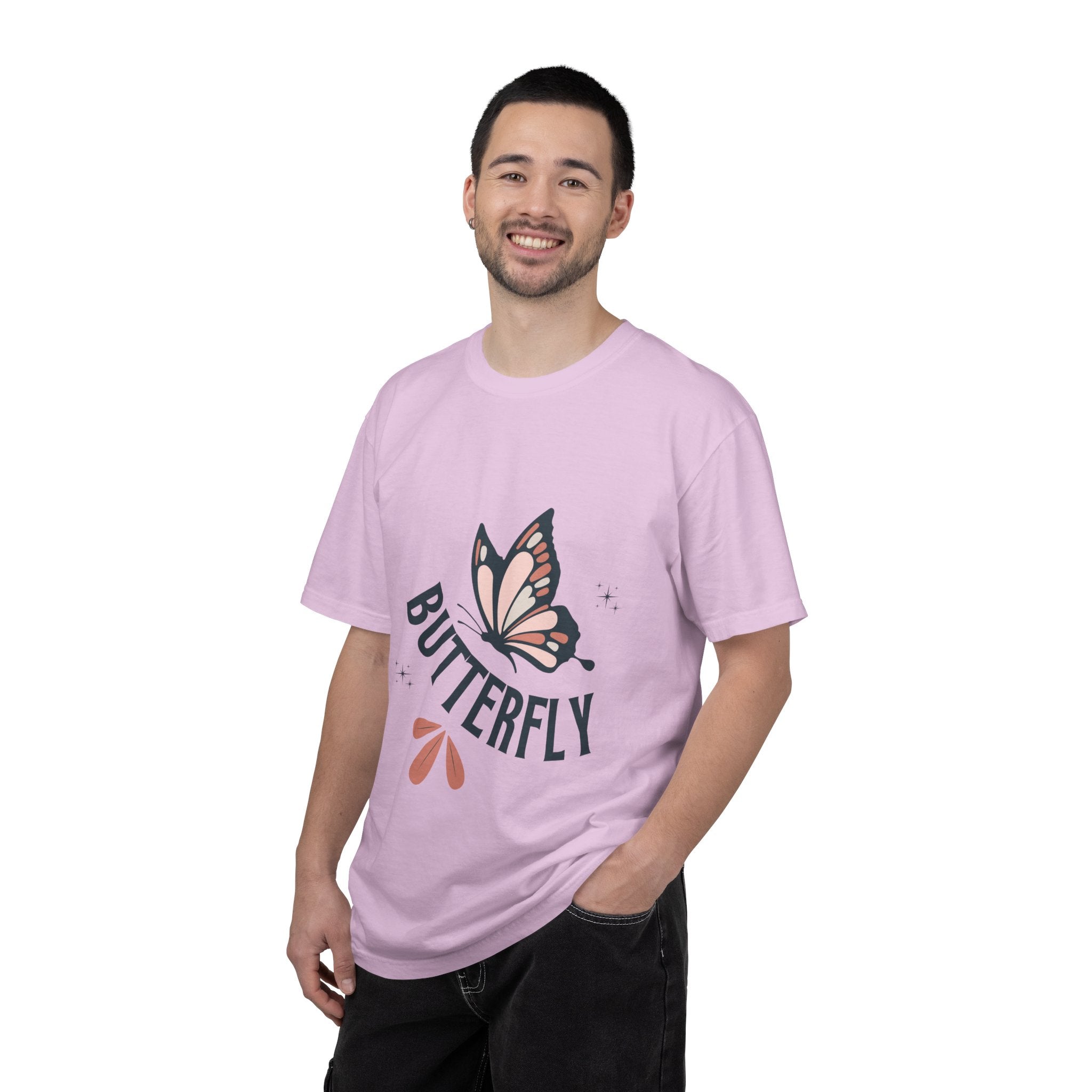 Butterfly Graphic T-Shirt — Pink Monarch Floral Tee