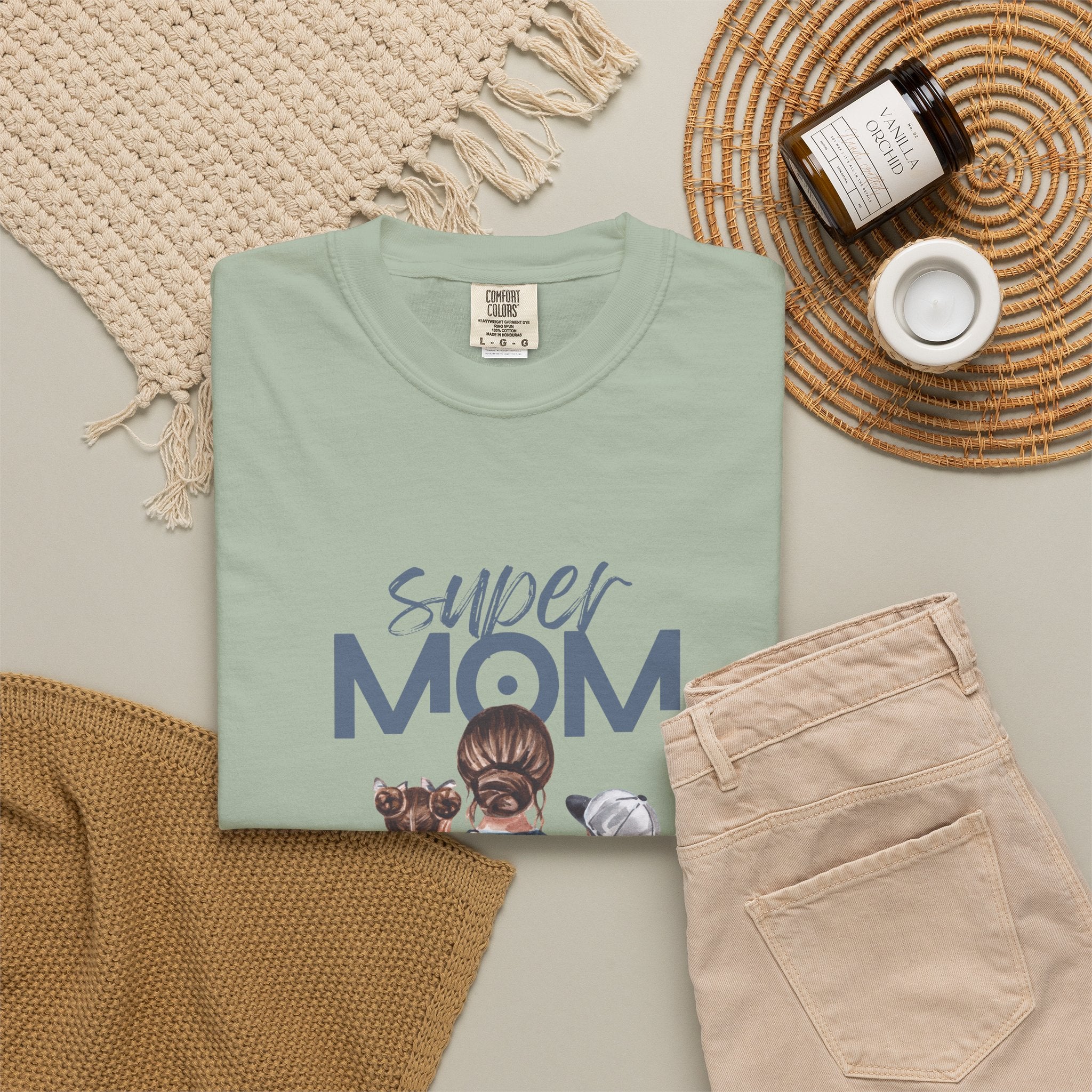 Super Mom T-Shirt — Mom with Kids Graphic Tee | Mother's Day Gift