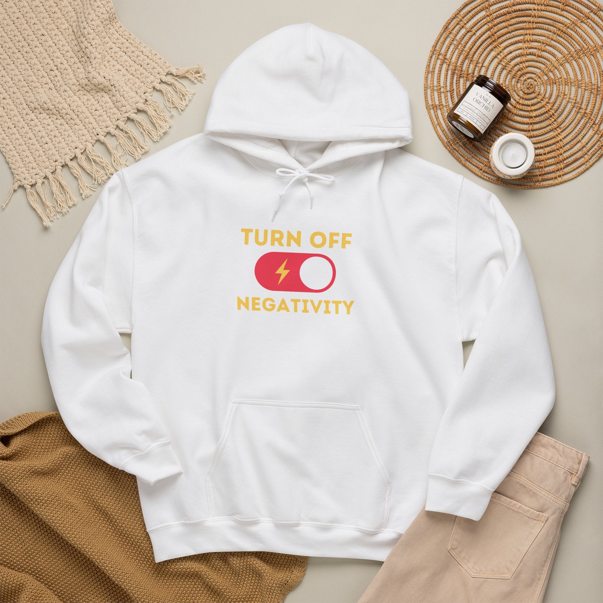 Hoodie - "Turn Off Negativity" Switch Graphic Hoodie