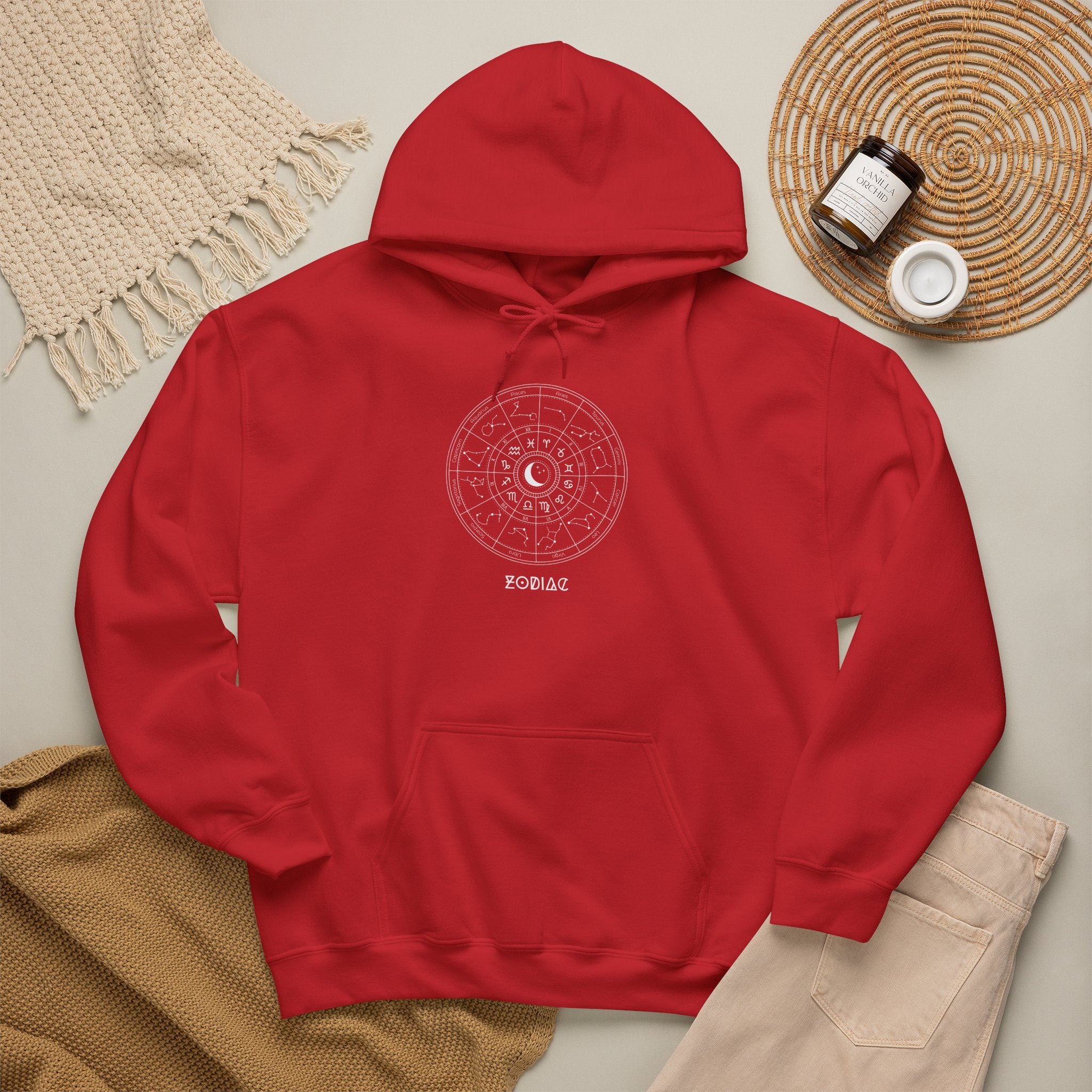 Zodiac Constellation Hoodie - Moon & Star Astrology Graphic Sweatshirt