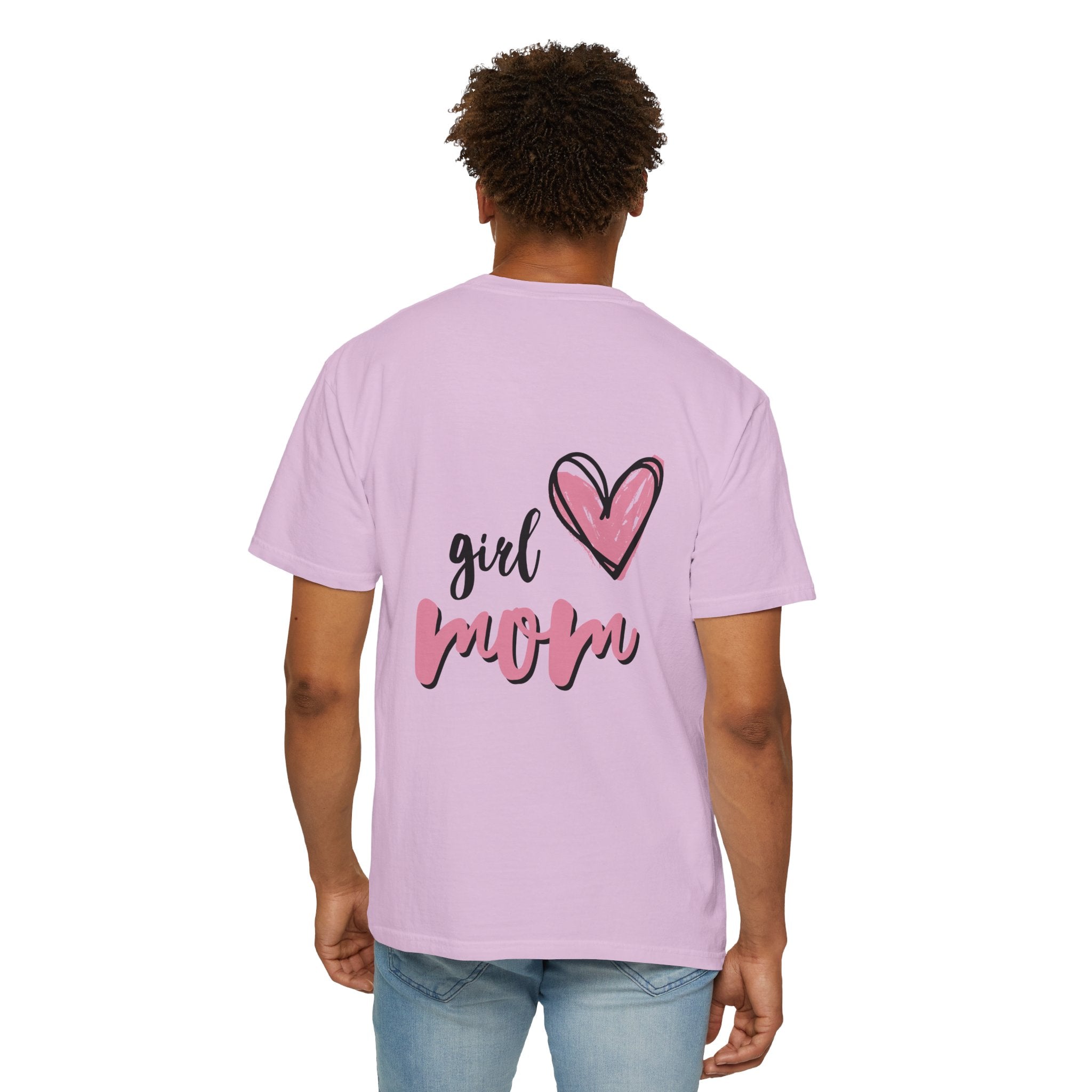 Girl Mom T-Shirt — Pink Heart Mom Shirt for New & Proud Mothers