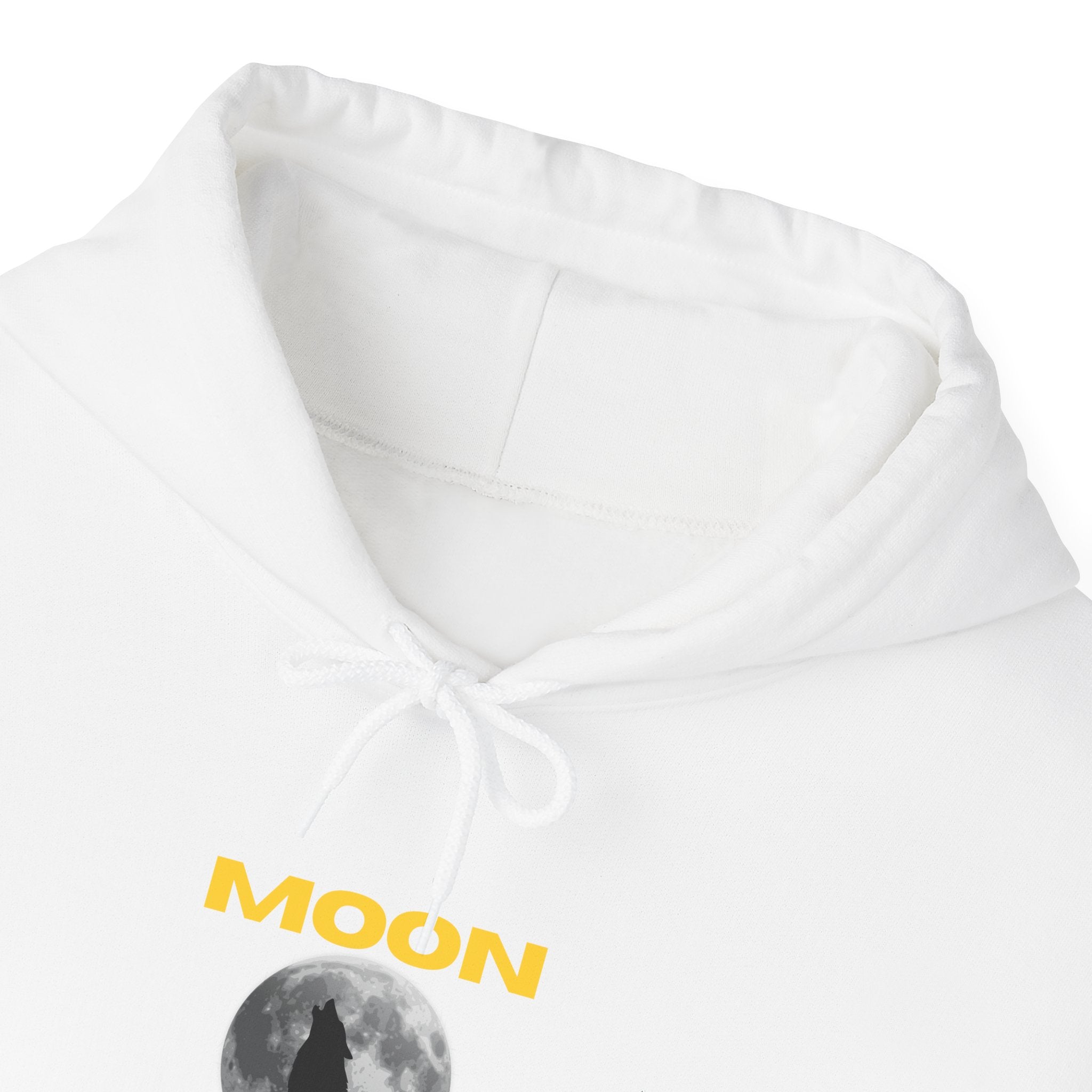 Moon Graphic Hoodie — Wolf Howling at Full Moon Pullover