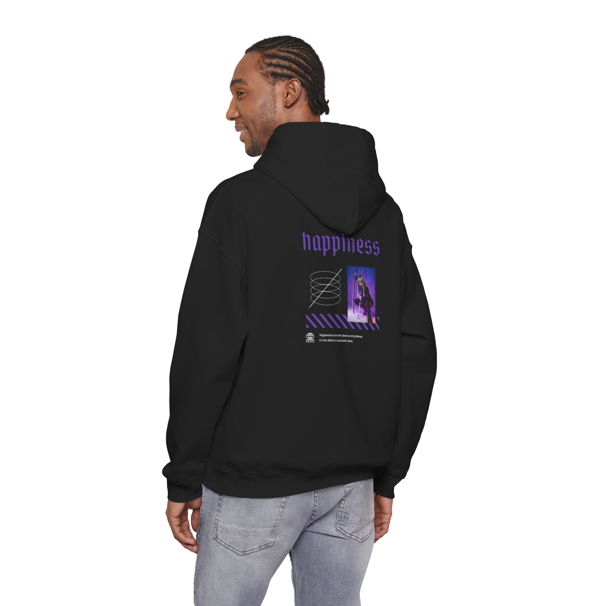 Hoodie — 'happiness' Vaporwave Graphic Pullover
