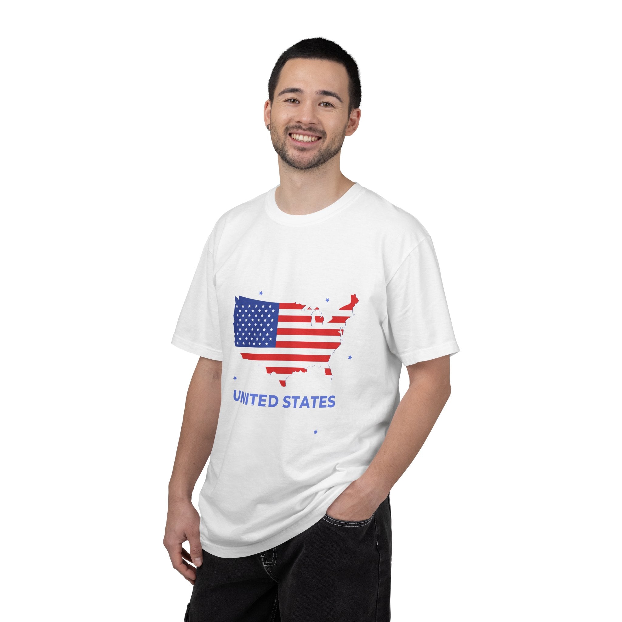 United States Flag Map T-Shirt — Patriotic USA Graphic Tee for 4th of July