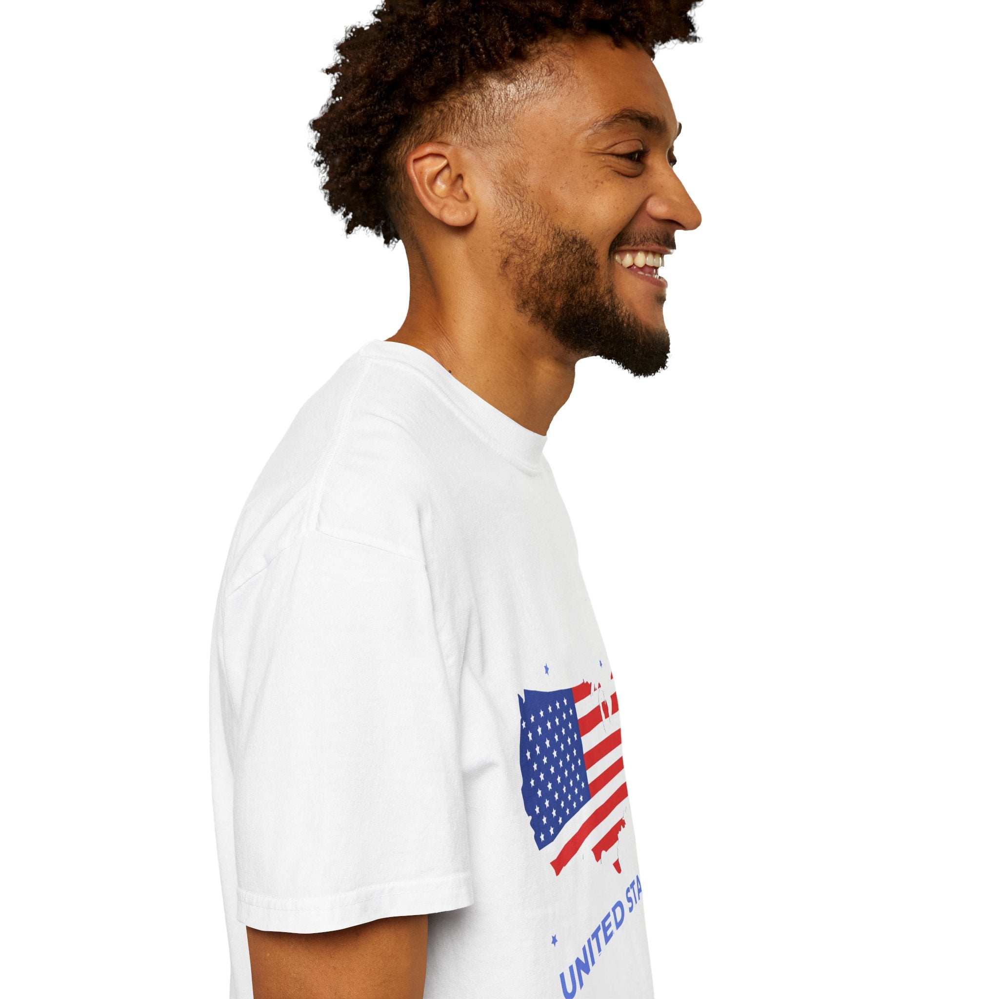 United States Flag Map T-Shirt — Patriotic USA Graphic Tee for 4th of July