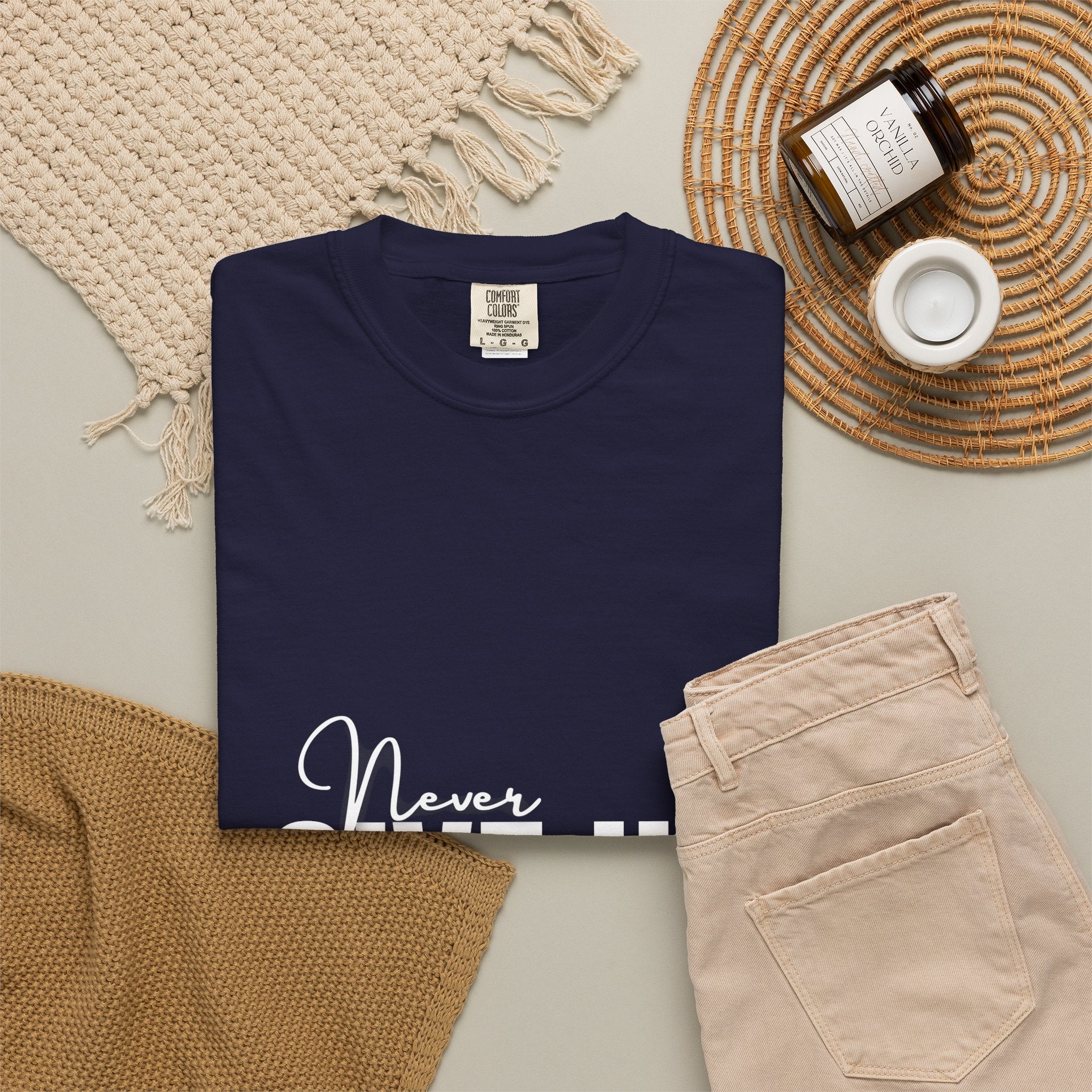 Never Give Up T-Shirt — Motivational Graphic Tee