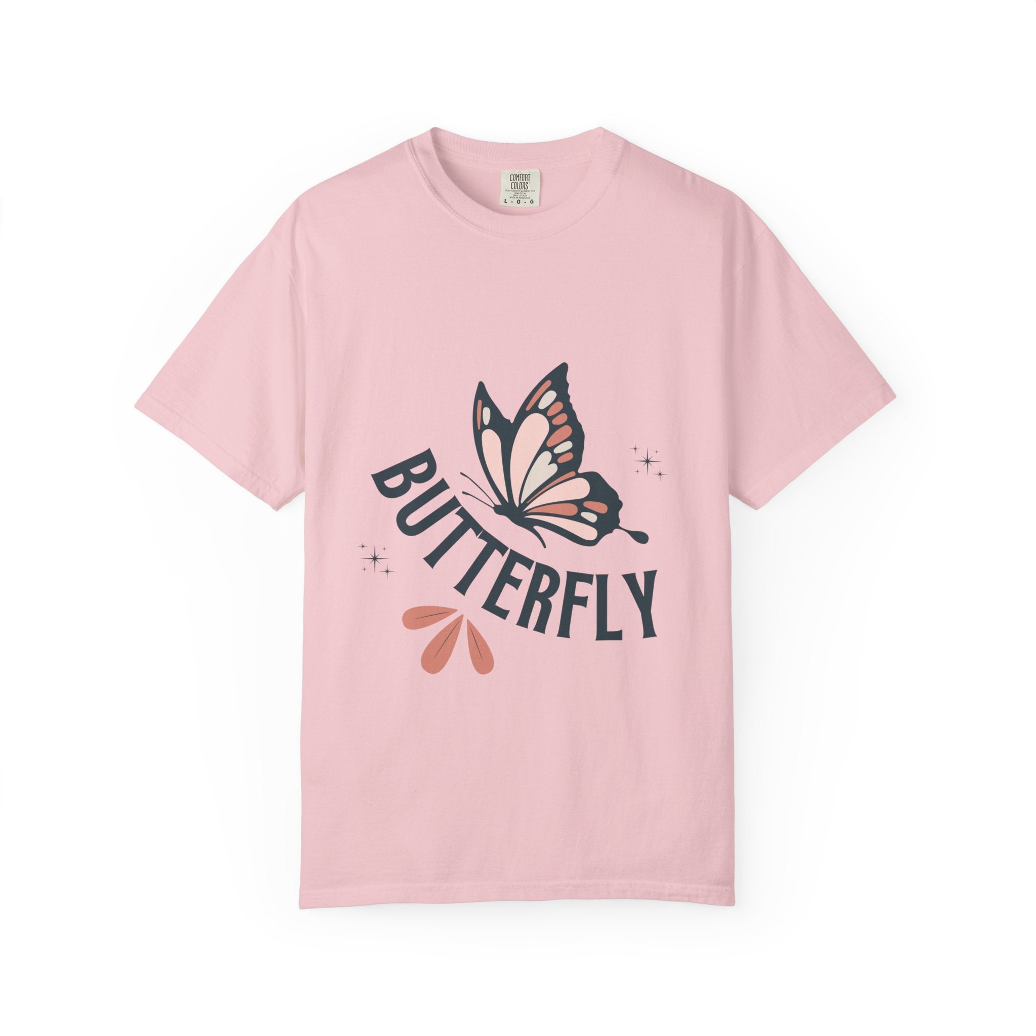 Butterfly Graphic T-Shirt — Pink Monarch Floral Tee