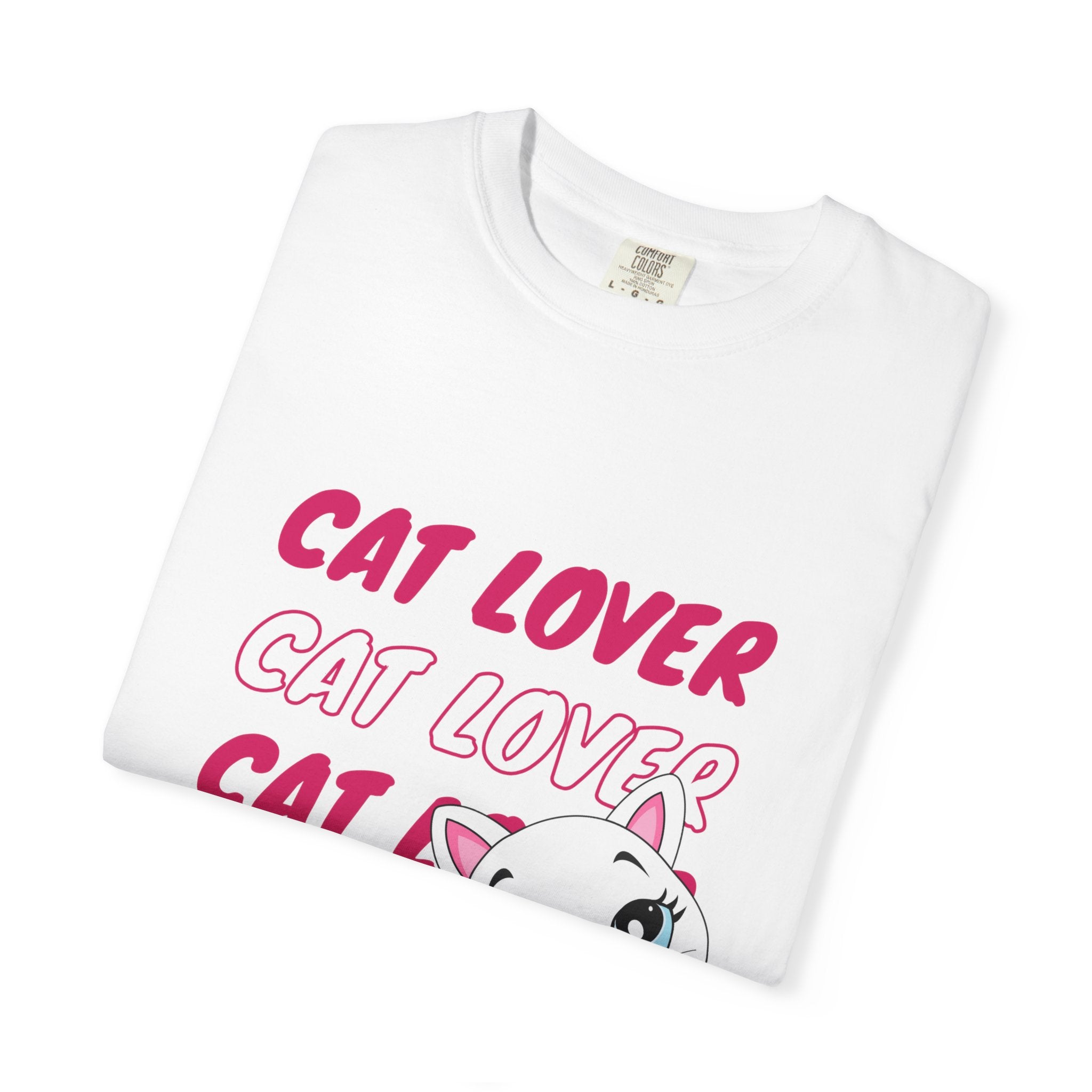 Cat Lover T-Shirt — Cute White Kitten Graphic Tee for Cat Moms & Fans