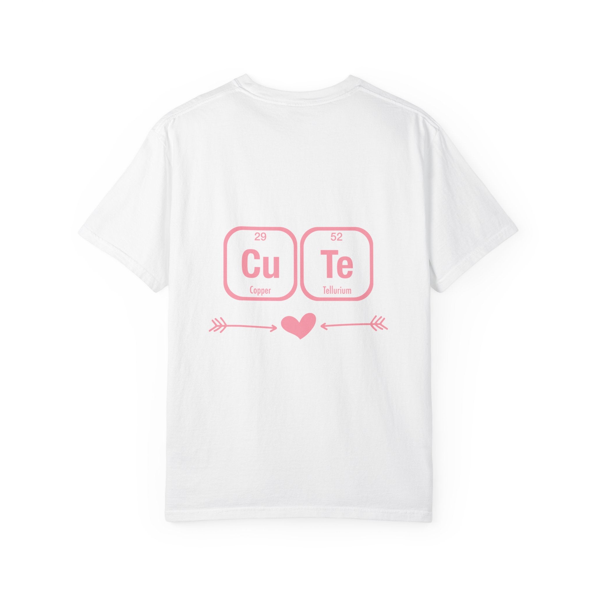 Cute Chemistry Tee — "Cu Te" Element Heart Graphic T-Shirt