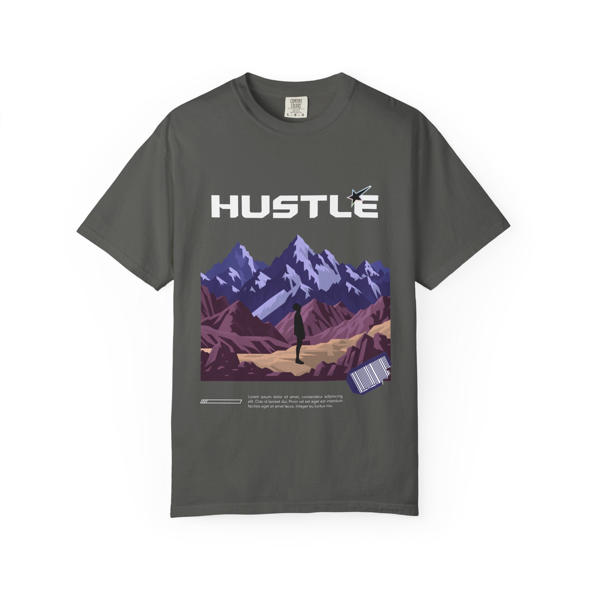 Hustle Mountain T-Shirt — Adventure Motivational Graphic Tee