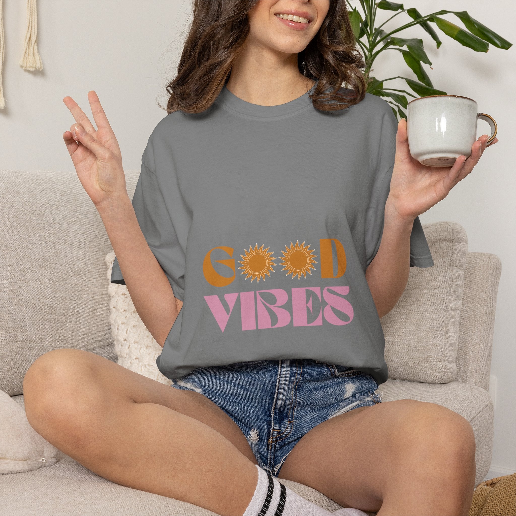 Good Vibes T-Shirt — Retro Sun Graphic Tee