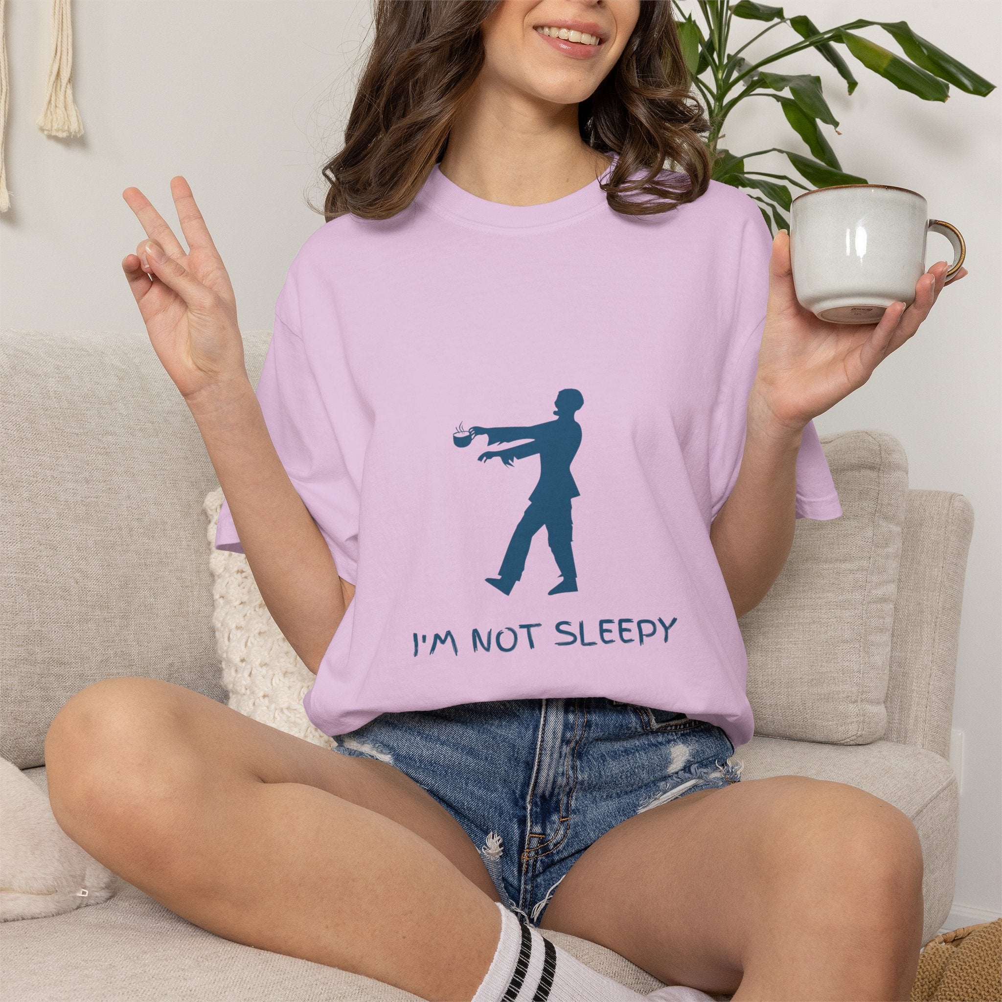 Zombie Silhouette T-Shirt — "I’m Not Sleepy" Funny Halloween Tee