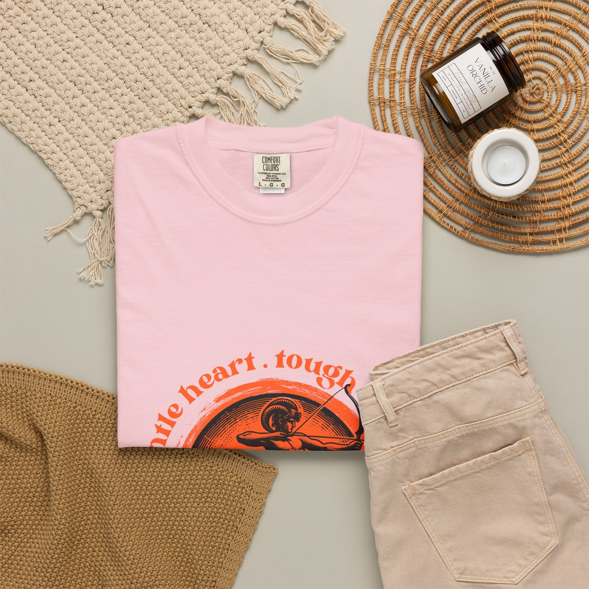 Aries Ram Graphic T-Shirt — "Gentle Heart, Tough Soul" Zodiac Tee