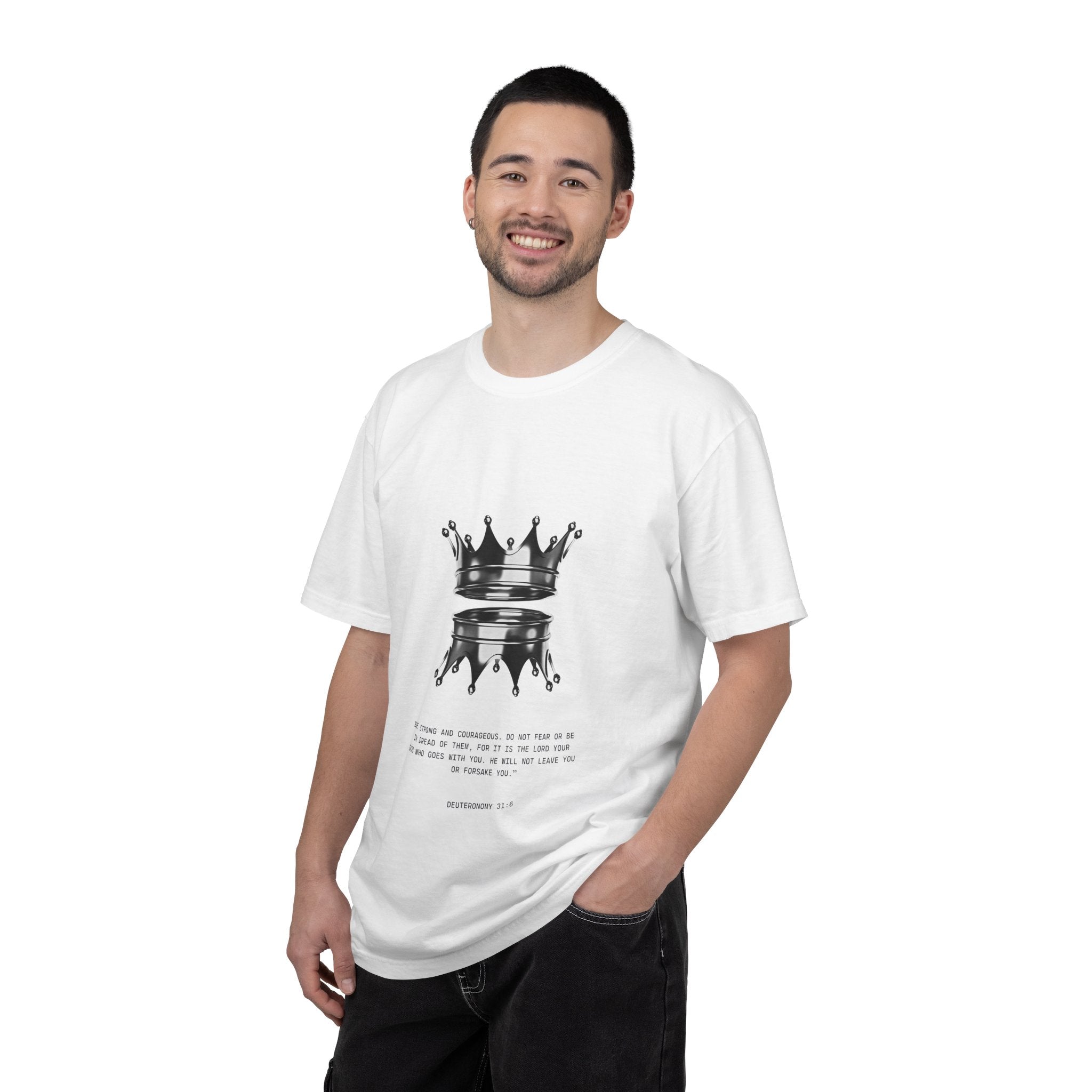 Crown Reflection T‑Shirt — Minimal Black Crown Graphic Tee
