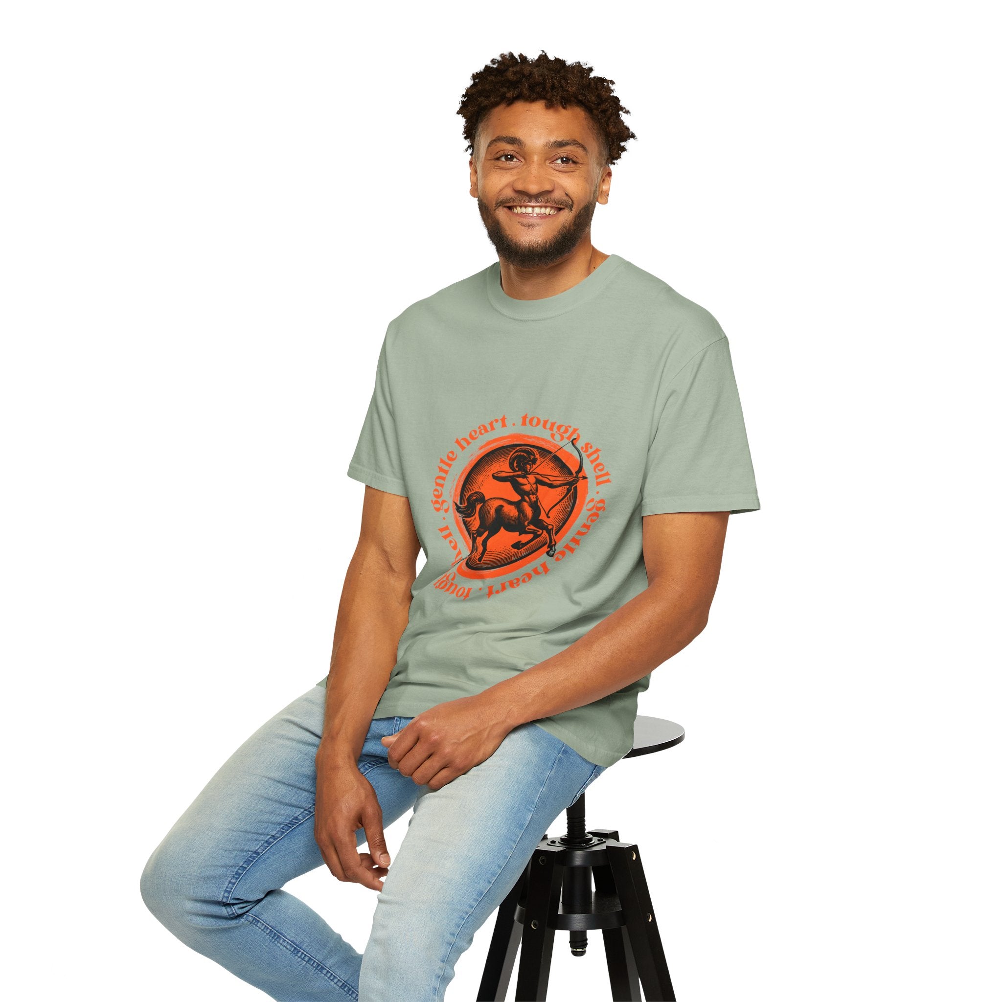 Aries Ram Graphic T-Shirt — "Gentle Heart, Tough Soul" Zodiac Tee
