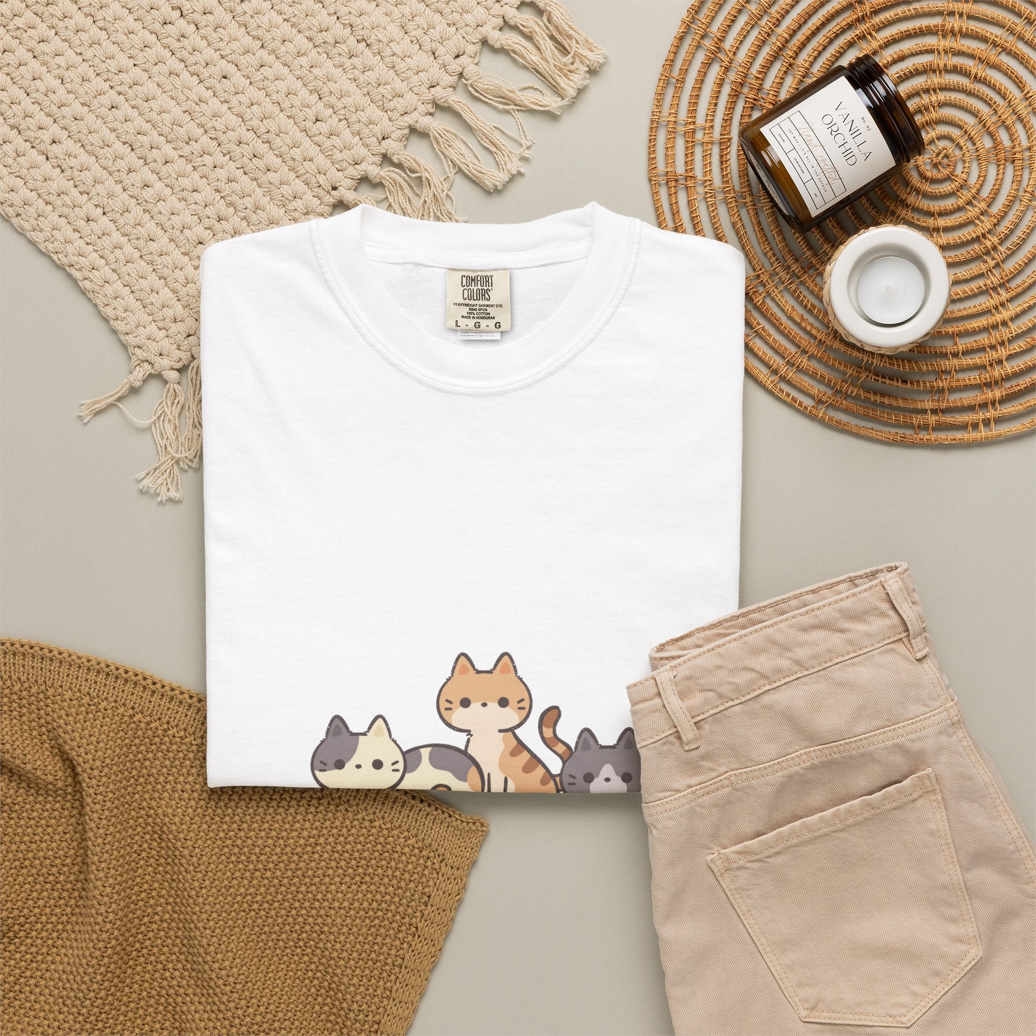Pet Lover T-Shirt — "Life is More Colorful if You Have a Pet" Cute Cat Illustration