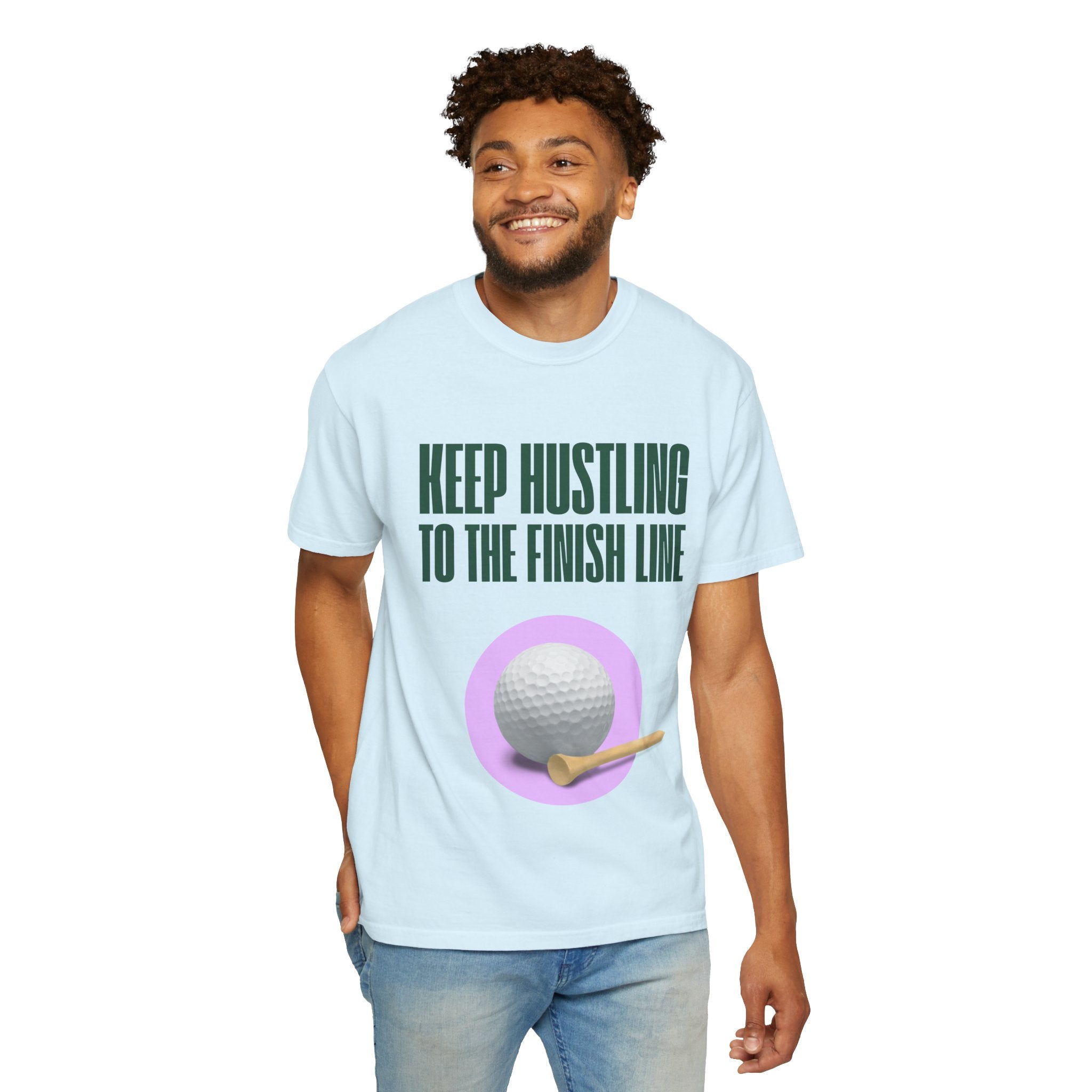 Keep Hustling to the Finish Line Golf T‑Shirt