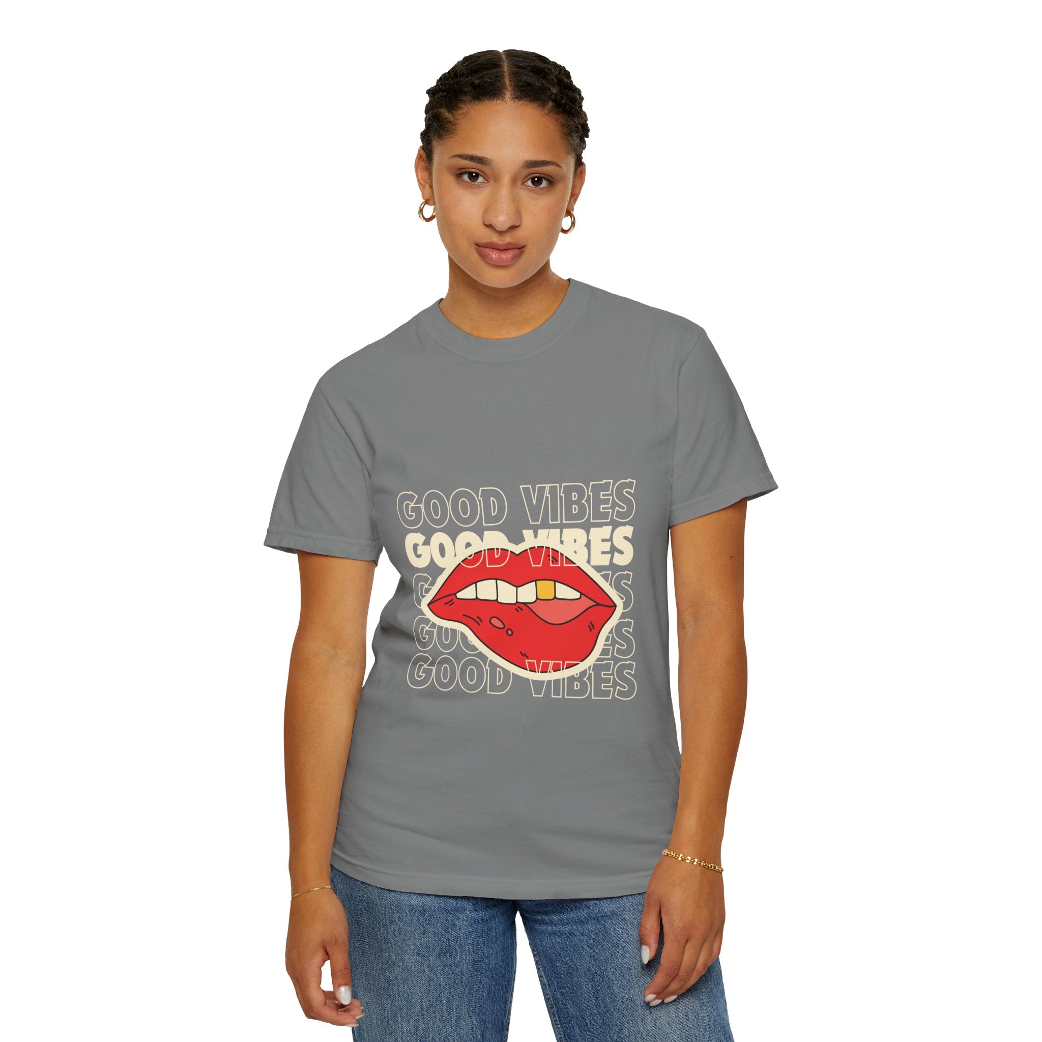 Good Vibes Lip Graphic T-Shirt