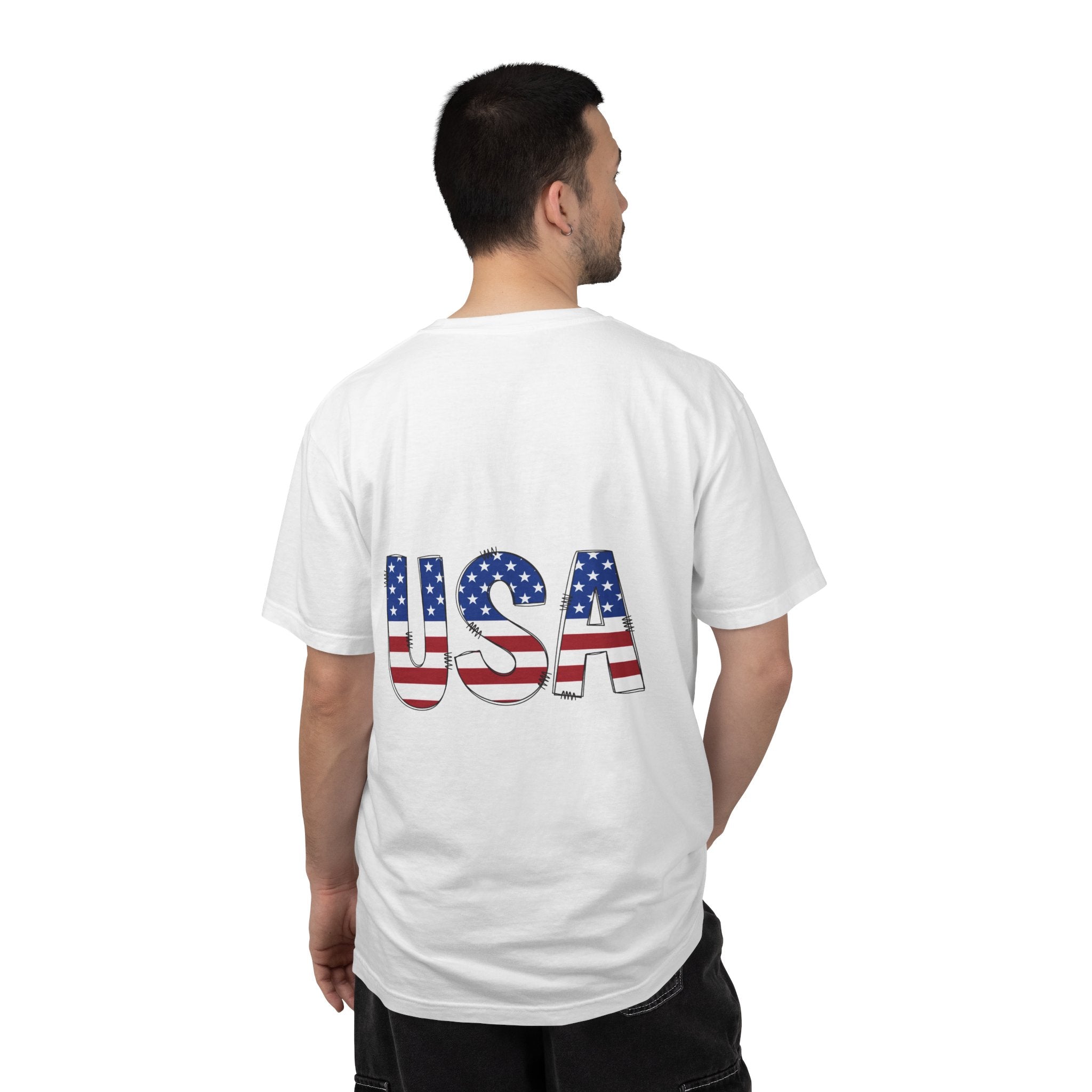 USA Flag Graphic T-Shirt — Patriotic Fourth of July Tee