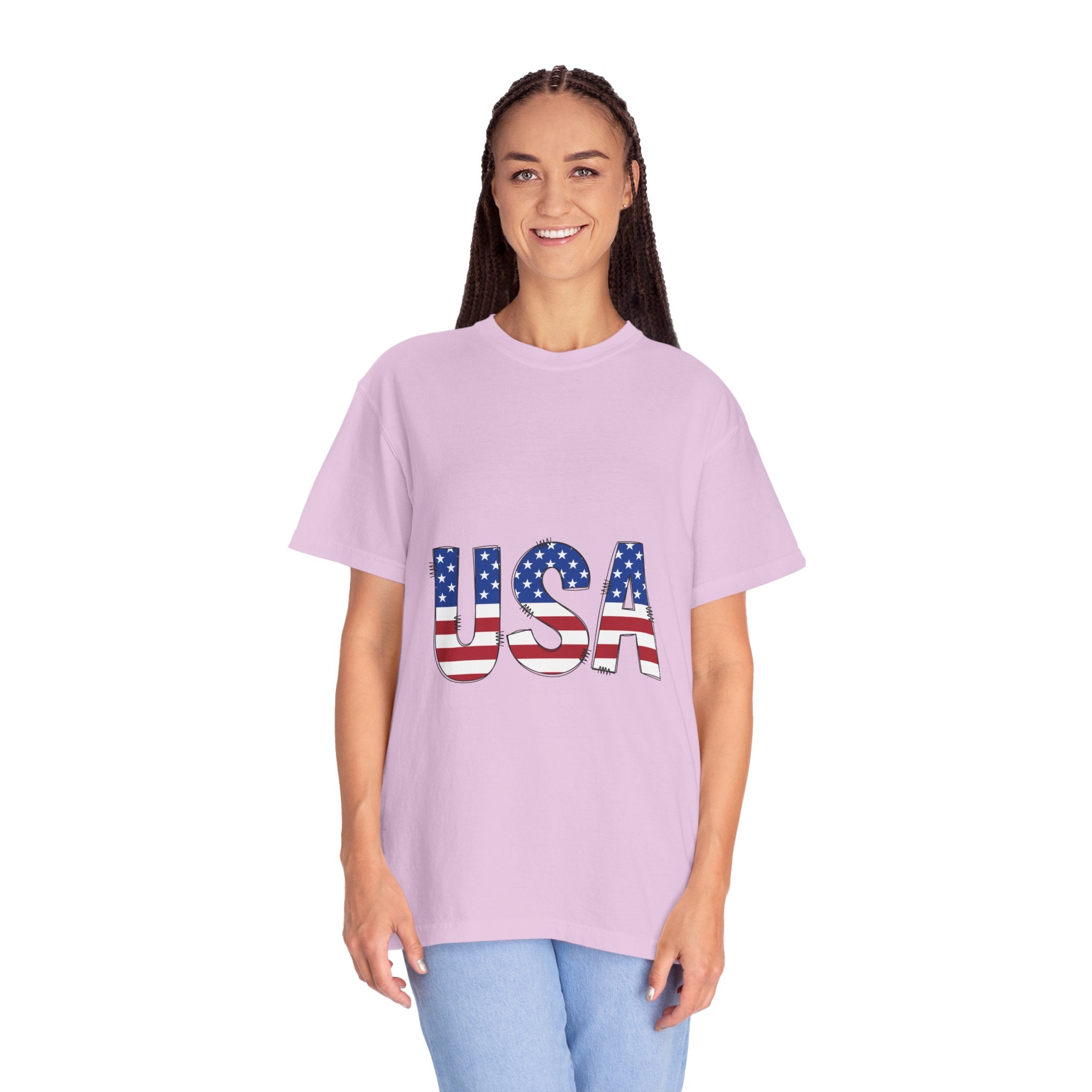 USA Flag Graphic T-Shirt — Patriotic Fourth of July Tee