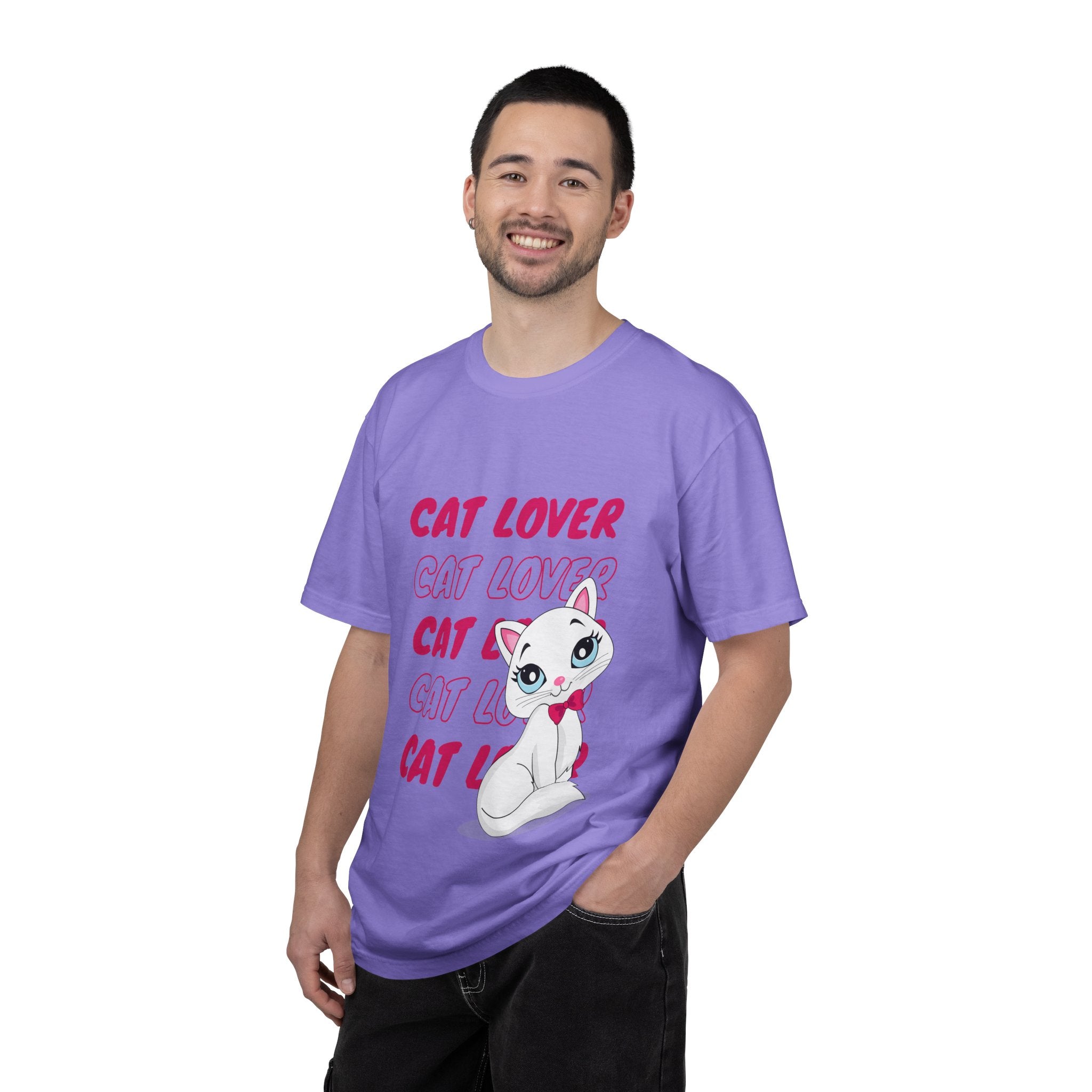 Cat Lover T-Shirt — Cute White Kitten Graphic Tee for Cat Moms & Fans