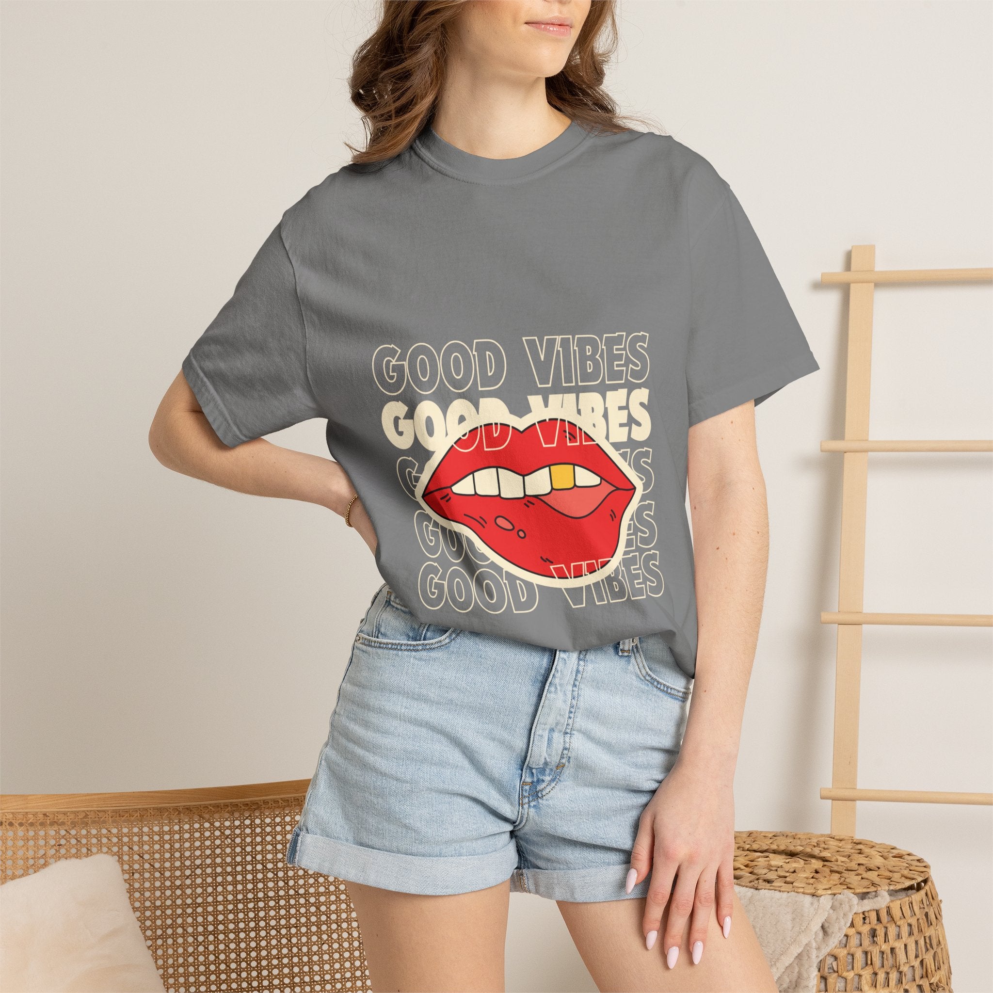Good Vibes Lip Graphic T-Shirt