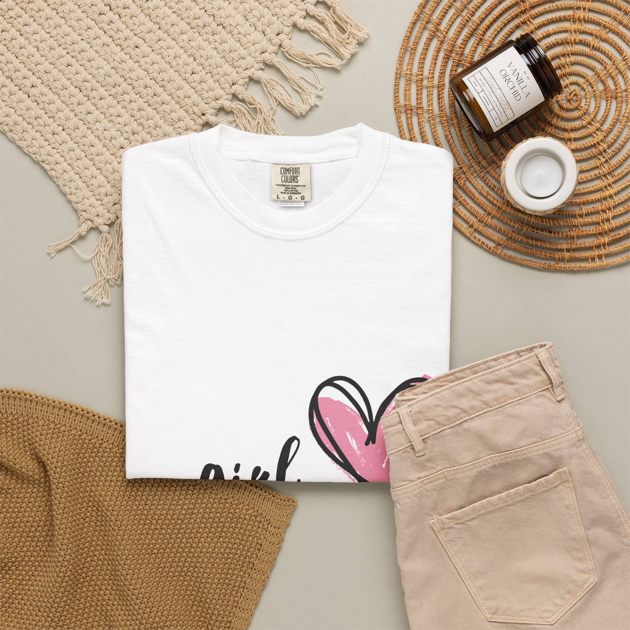 Girl Mom T-Shirt — Pink Heart Mom Shirt for New & Proud Mothers