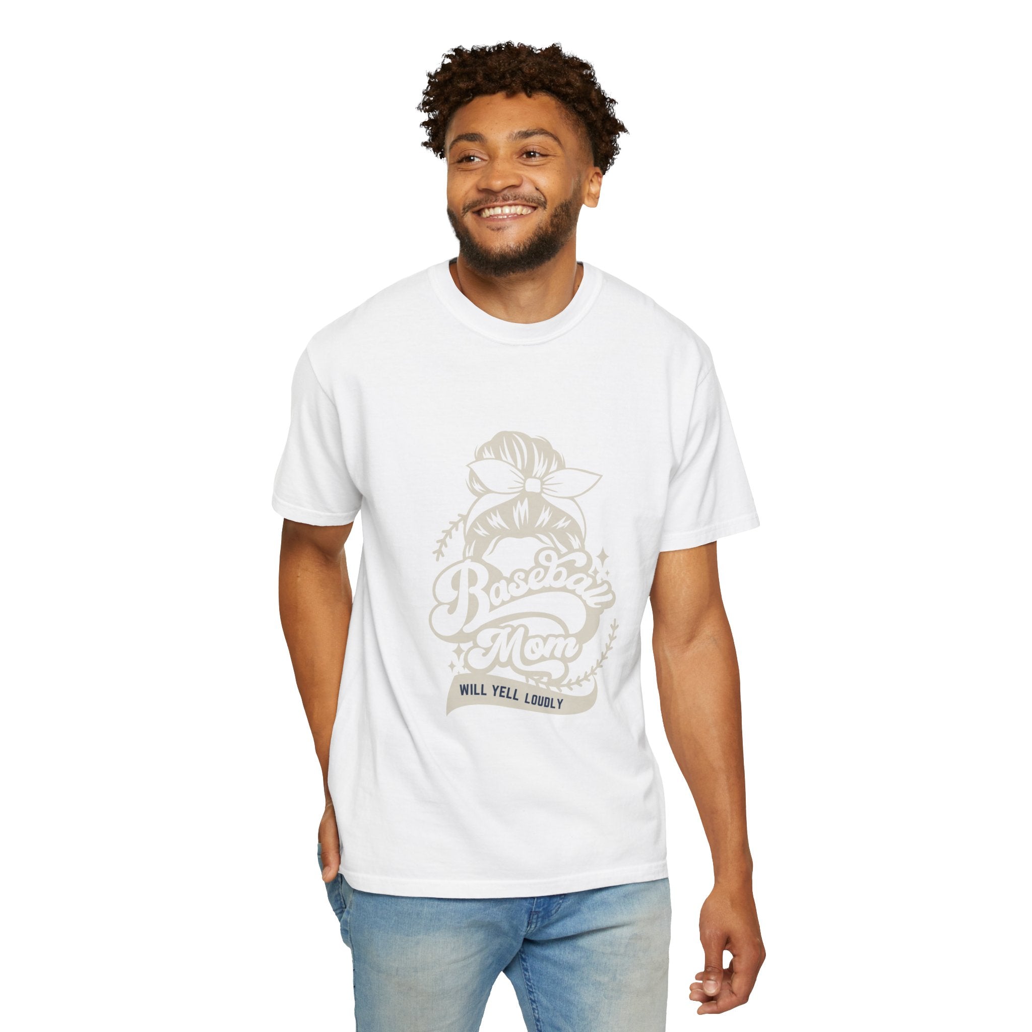 Baseball Mom T-Shirt — 'Baseball Mom Will Yell Loudly' Graphic Tee